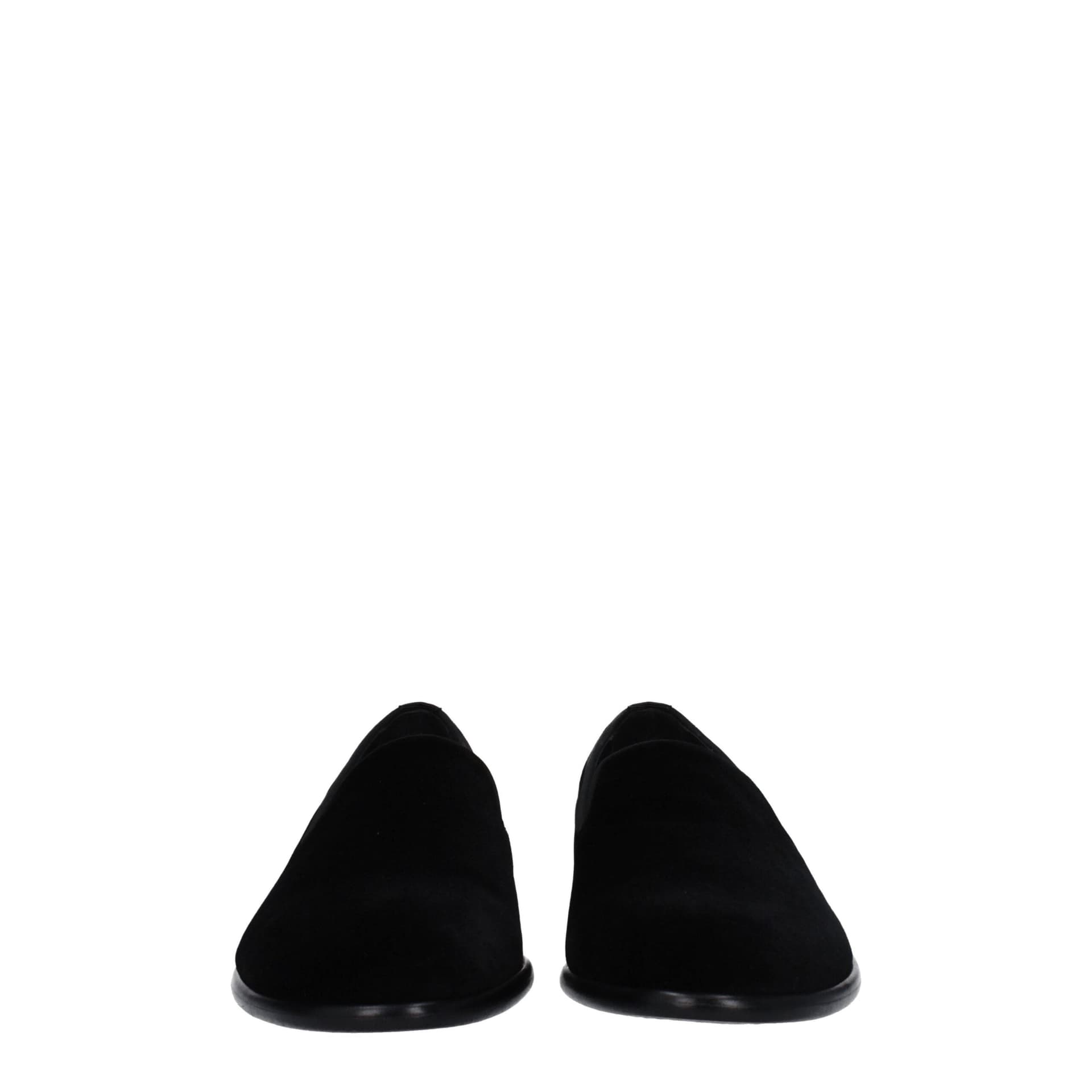 Dolce & Gabbana Black Velvet Slip-On Loafers - 3