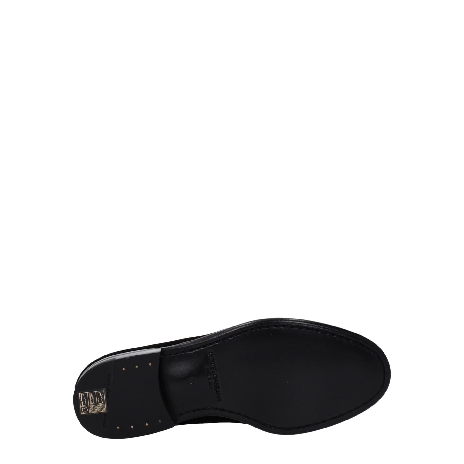 Dolce & Gabbana Black Velvet Slip-On Loafers - 5