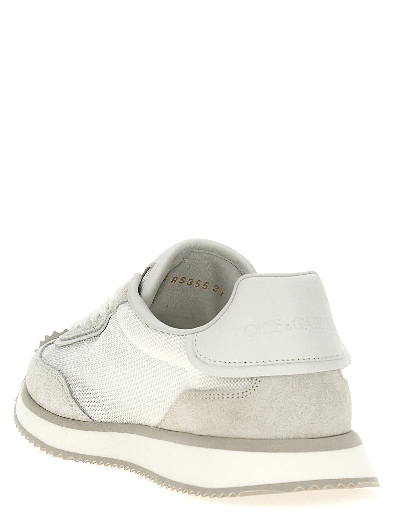Dolce & Gabbana White Calfskin Athletic Sneakers - 3