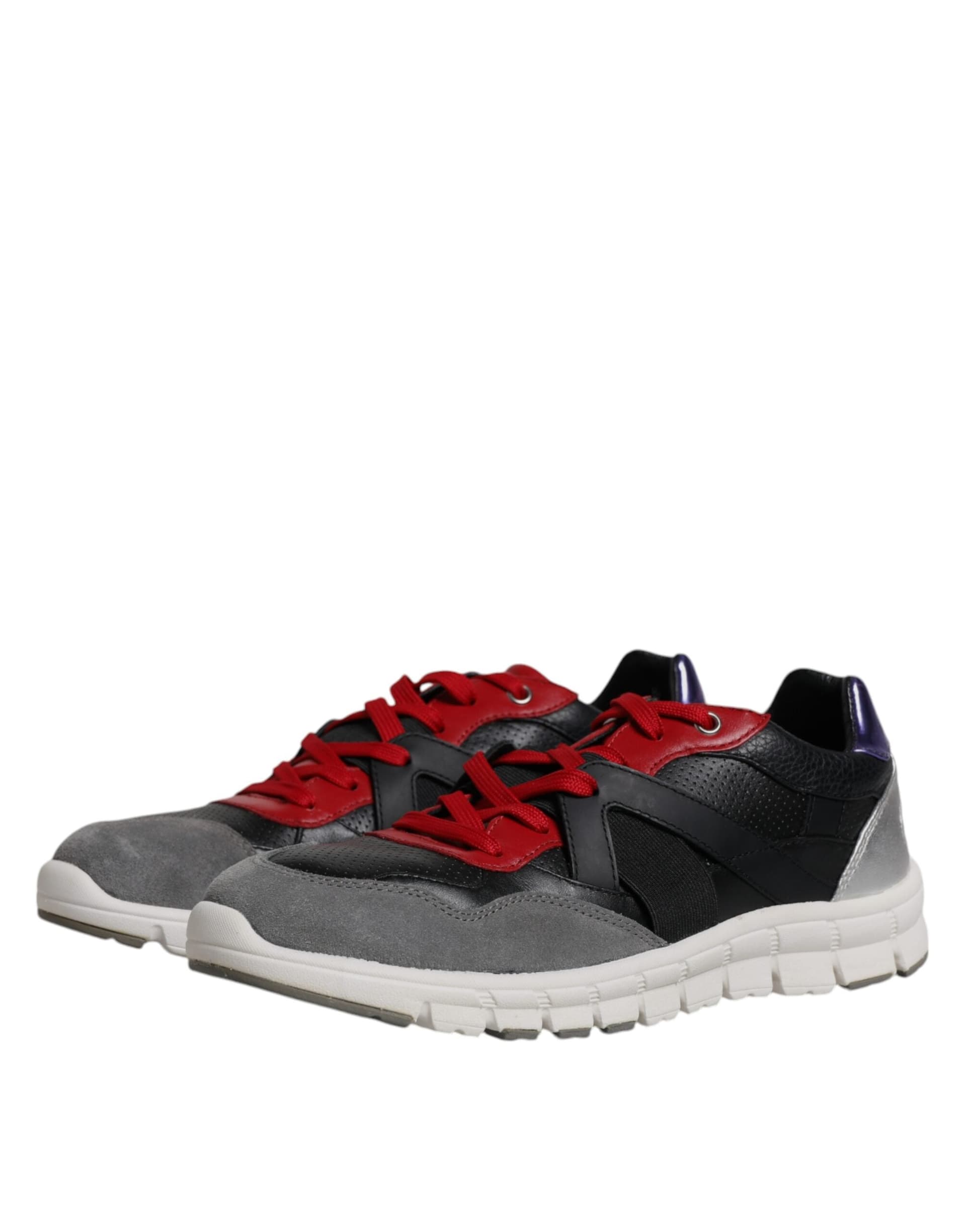 Dolce & Gabbana Multicolor Leather Suede Low Top Sneakers Shoes - 3