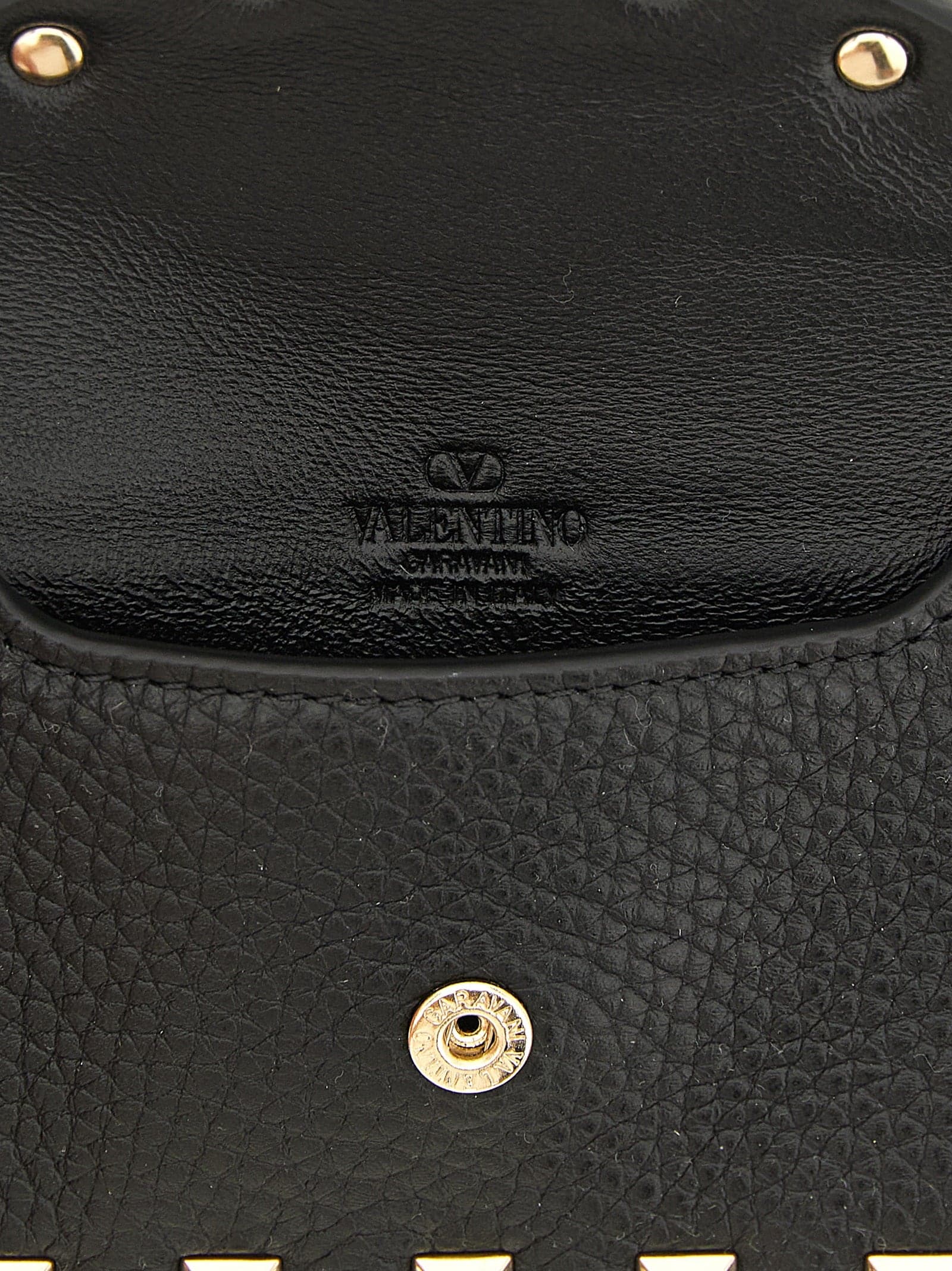 Valentino Garavani Black Calfskin Cardholder - 3
