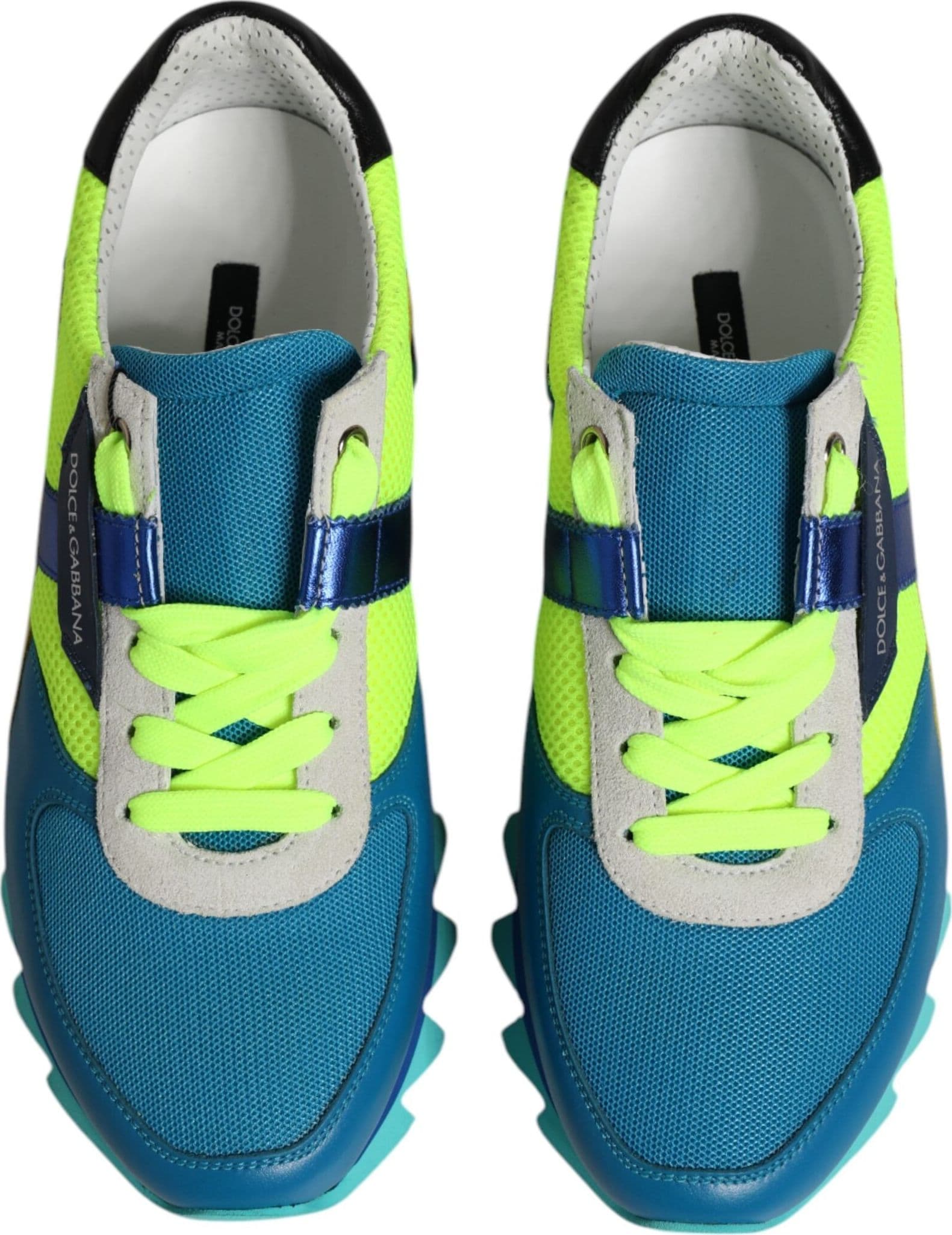 Dolce & Gabbana Multicolor Leather Low Top Men Sneakers Shoes - 2