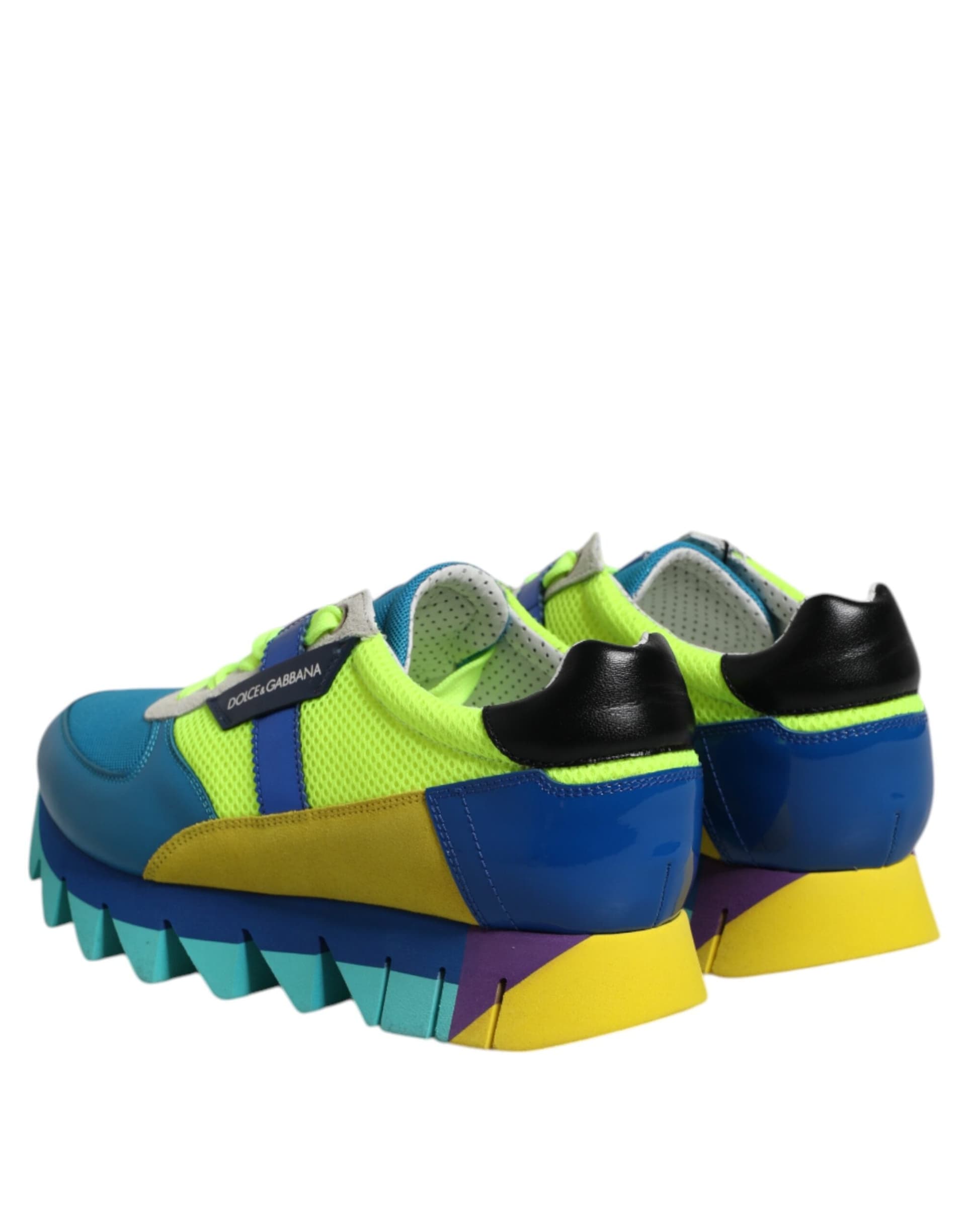 Dolce & Gabbana Multicolor Leather Low Top Men Sneakers Shoes - 4