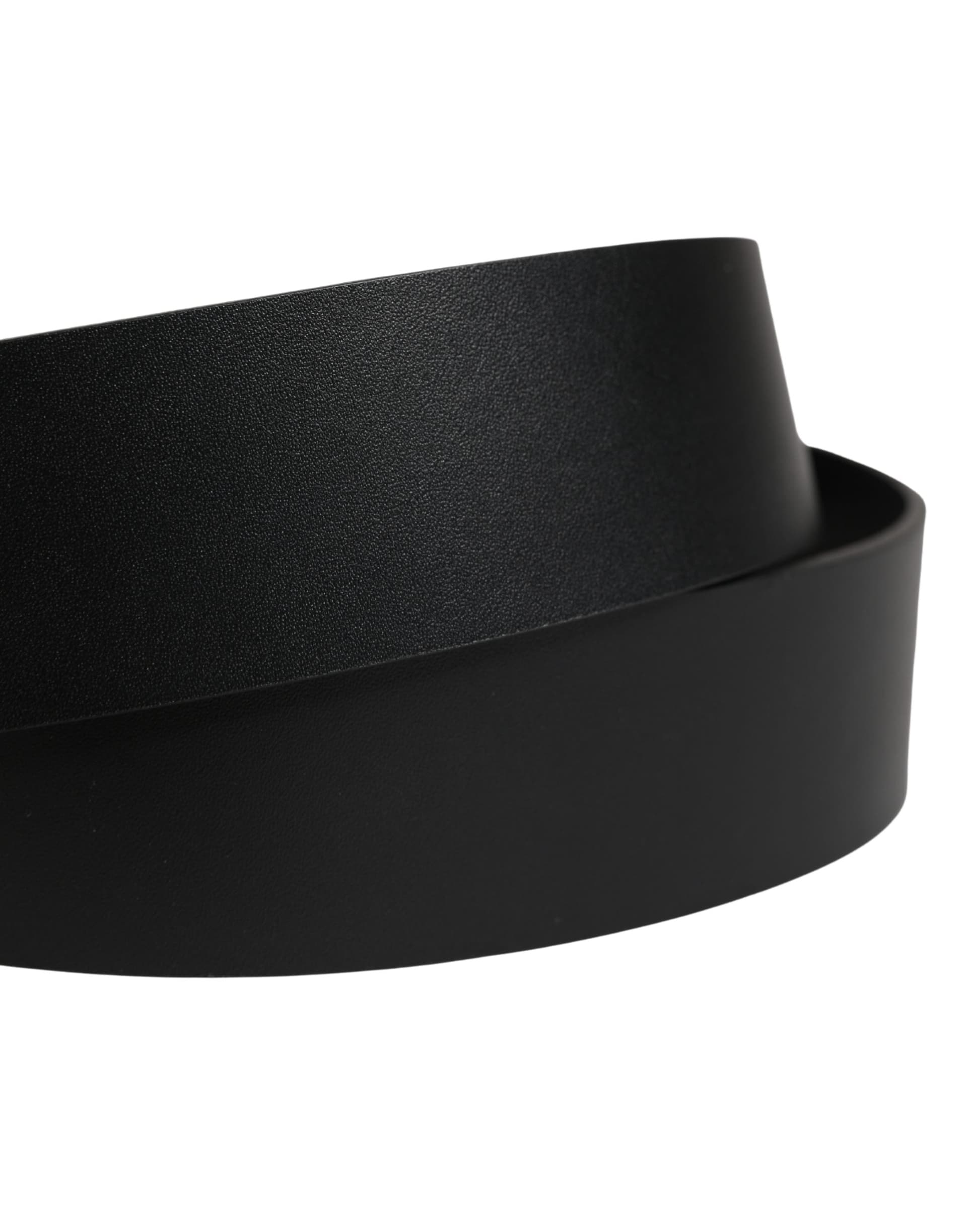 Dolce & Gabbana Black Calf Leather Ornate Metal Buckle Belt - 5