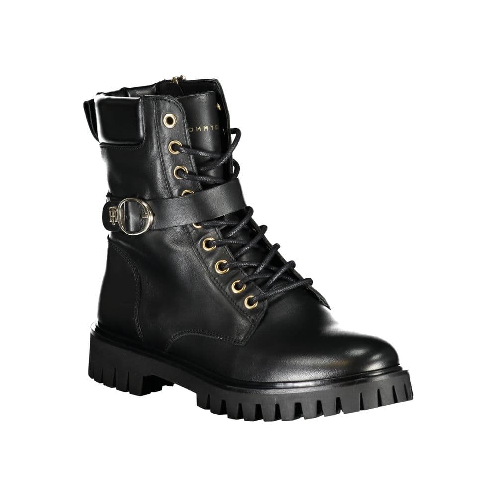 Tommy Hilfiger Black Polyurethane Women Stivaletto - 2