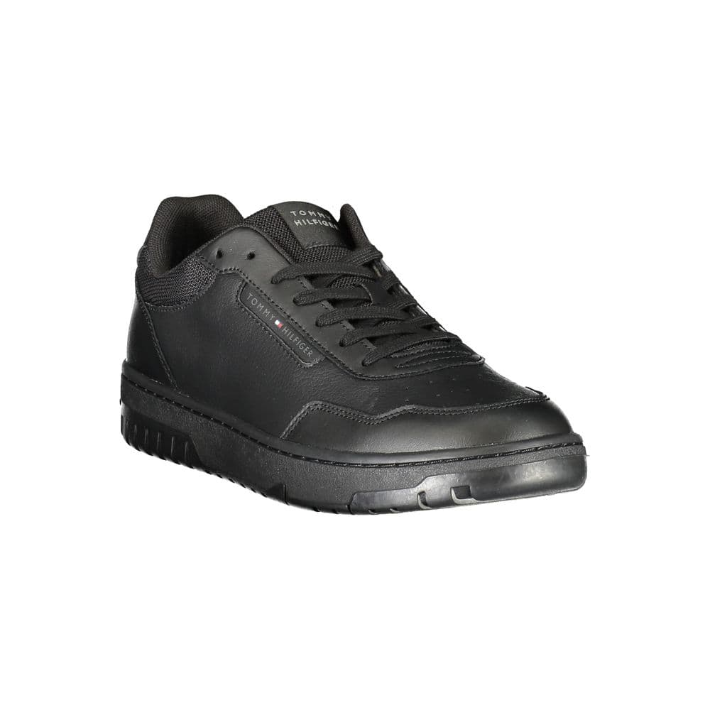 Tommy Hilfiger Black Leather Men Sneaker - 2