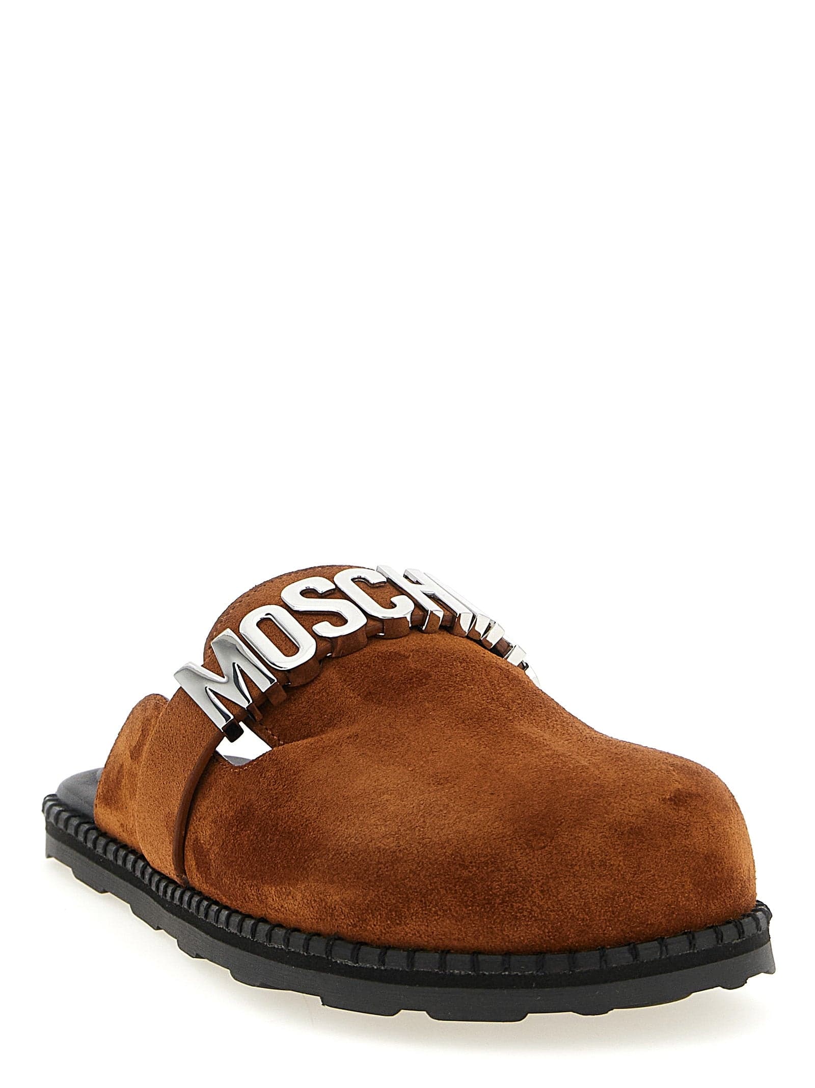 Moschino Brown Calfskin Clogs - 2