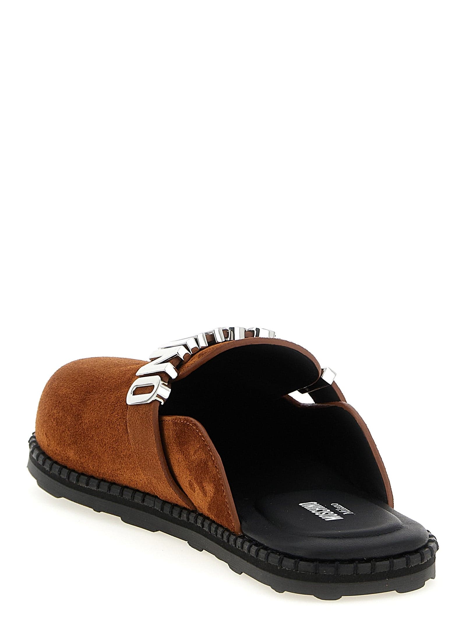 Moschino Brown Calfskin Clogs - 3