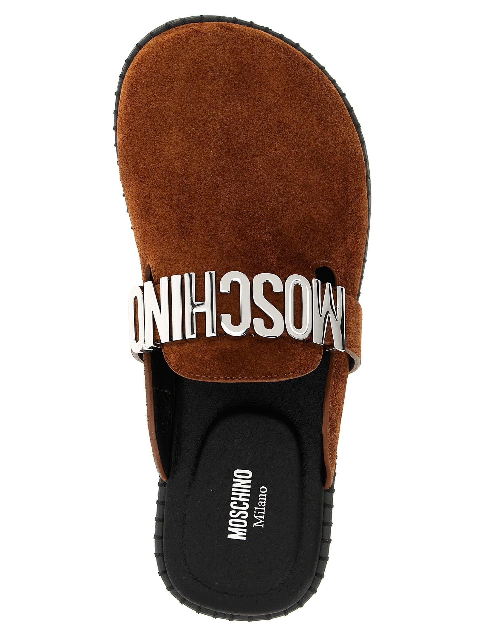 Moschino Brown Calfskin Clogs - 4
