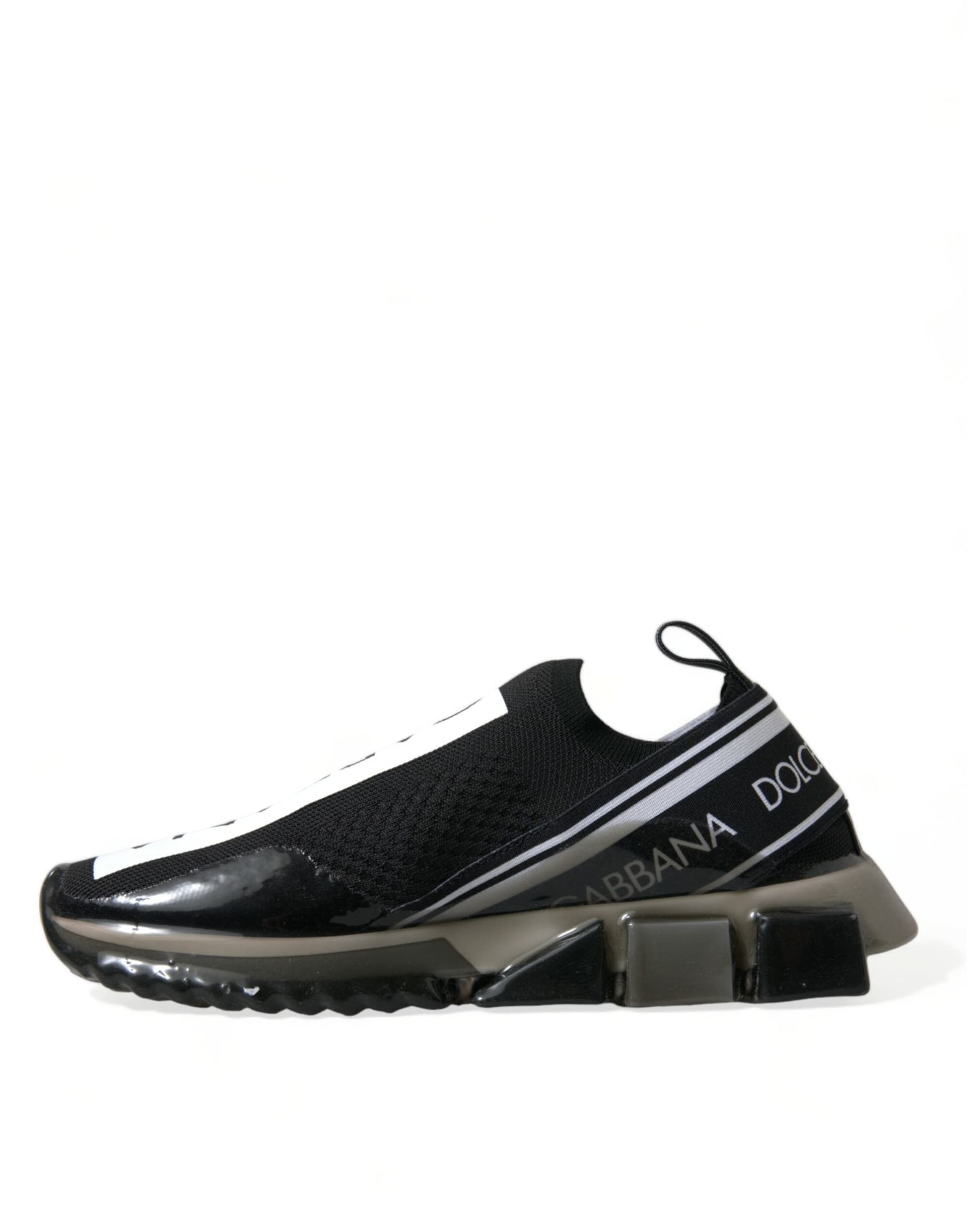 Dolce & Gabbana Black White Slip On Sneakers Sorrento Shoes - 4