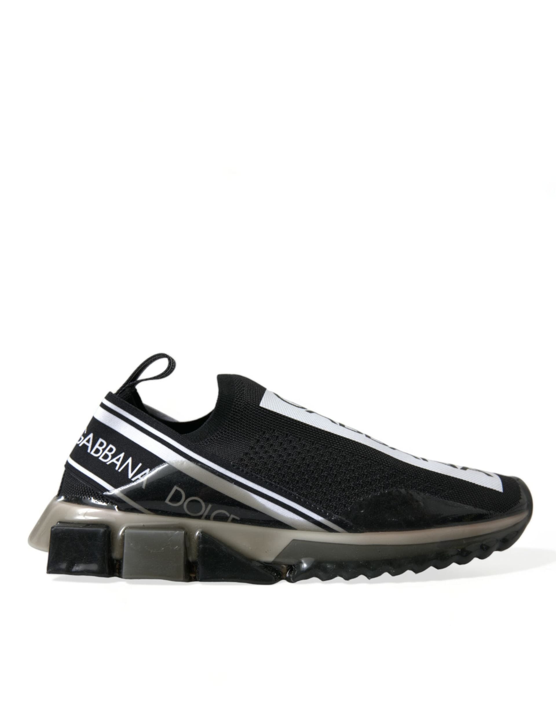 Dolce & Gabbana Black White Slip On Sneakers Sorrento Shoes - 5