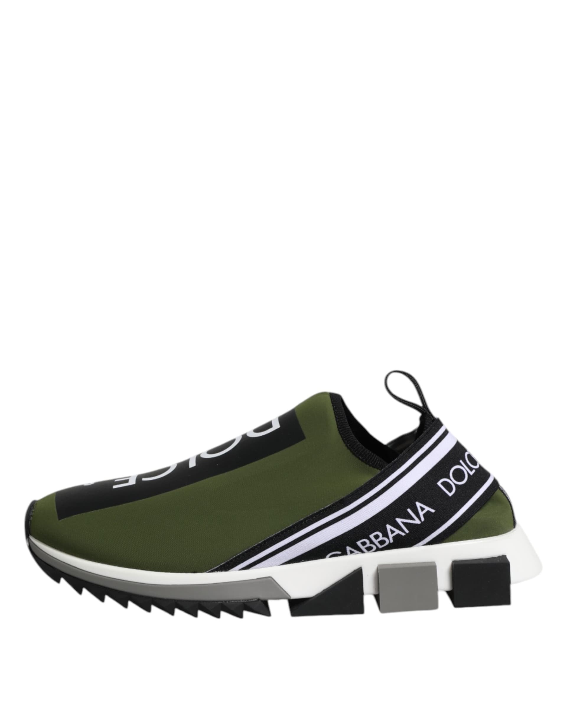 Dolce & Gabbana Green Black Slip On Sorrento Sneakers Shoes - 5