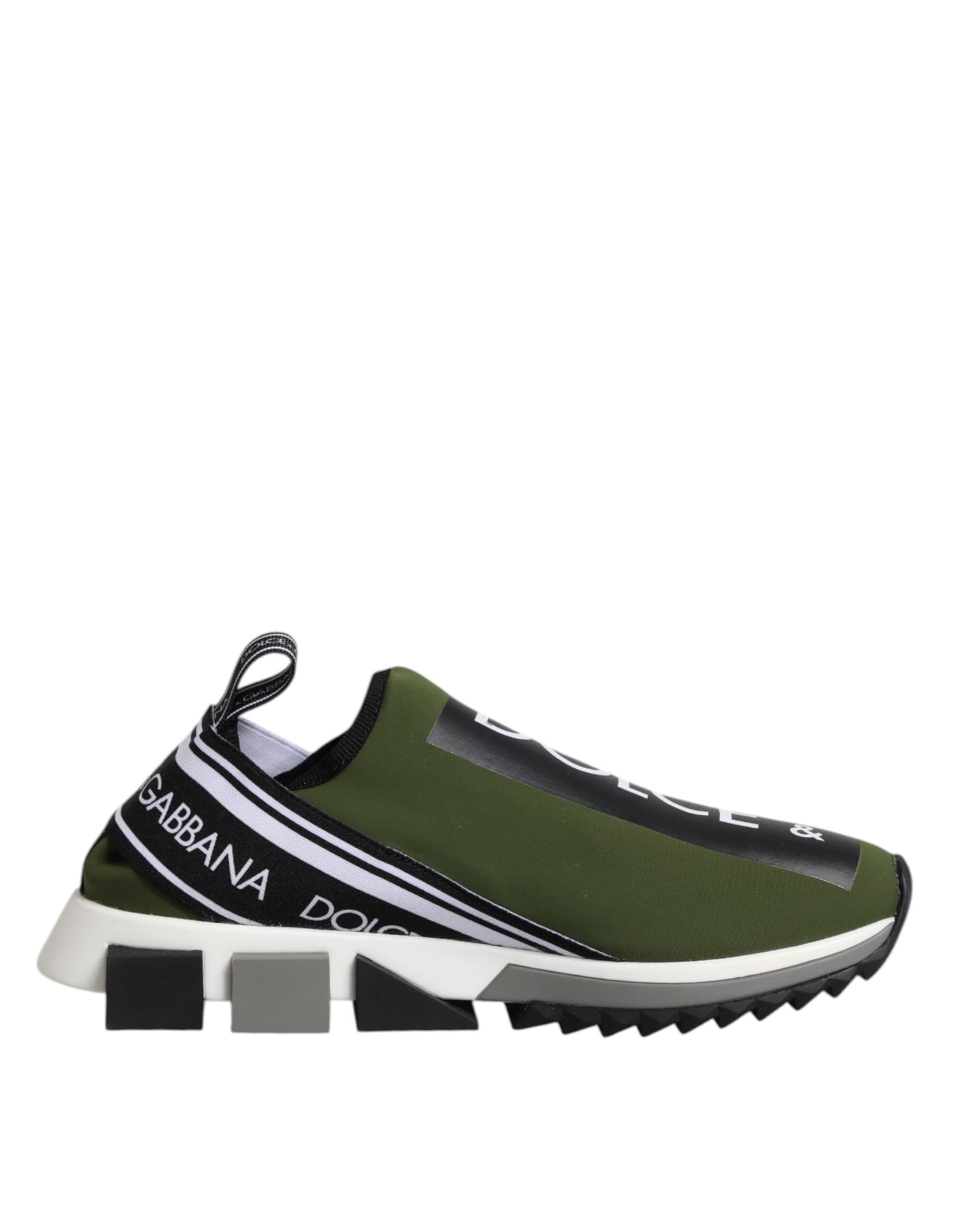 Dolce & Gabbana Green Black Slip On Sorrento Sneakers Shoes - 6