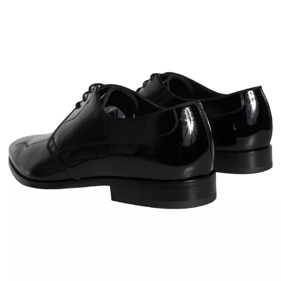Dolce & Gabbana Black Calfskin Leather Derby Men Dress Shoes - 4