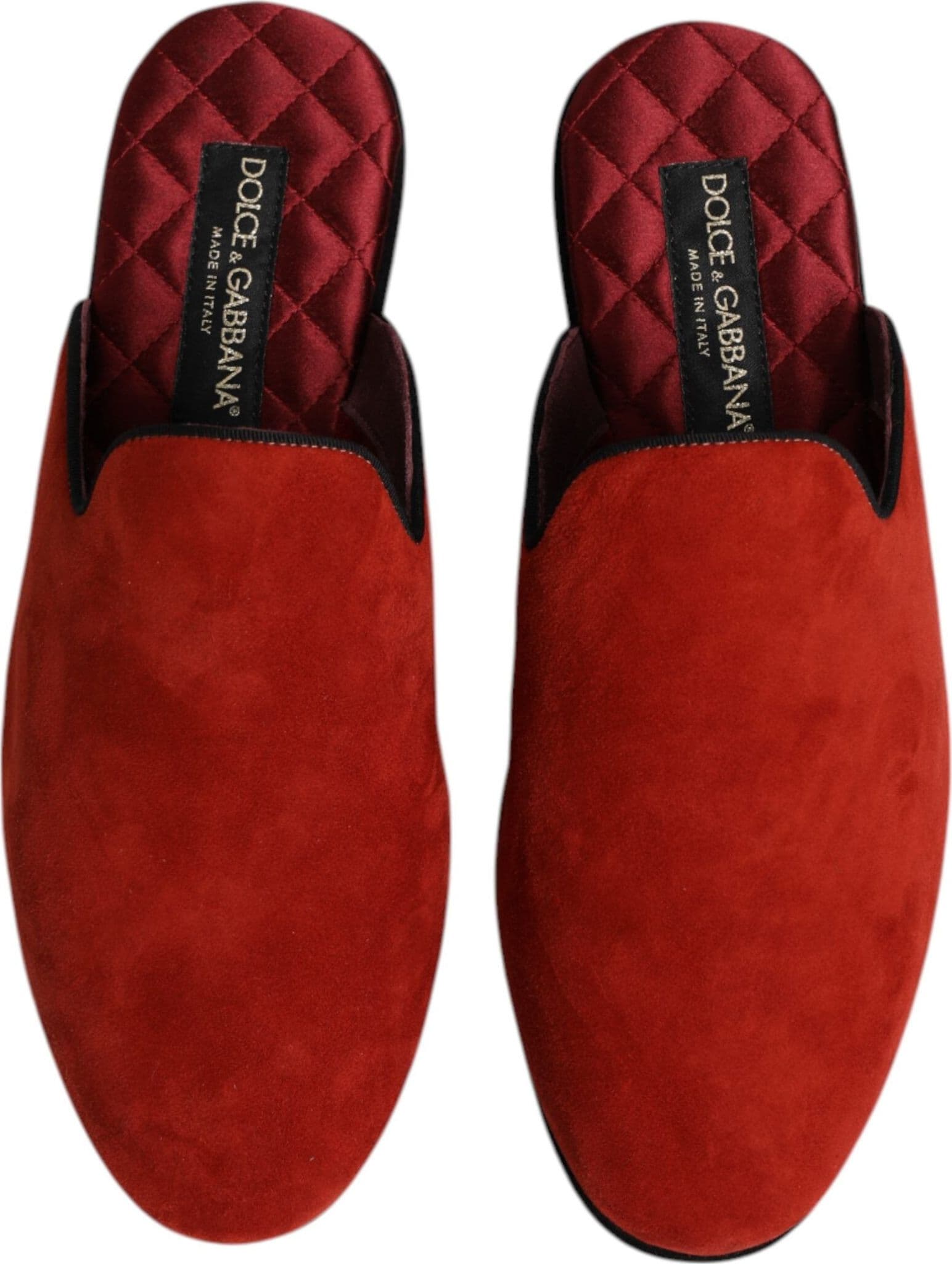 Dolce & Gabbana Orange Suede Slides Flat Slipper Shoes - 2