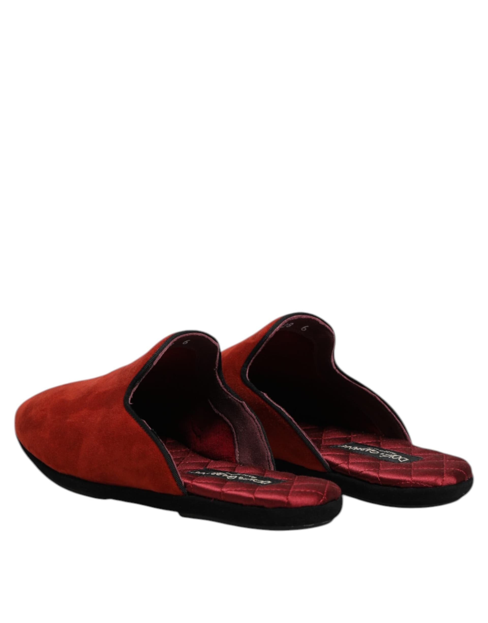 Dolce & Gabbana Orange Suede Slides Flat Slipper Shoes - 4