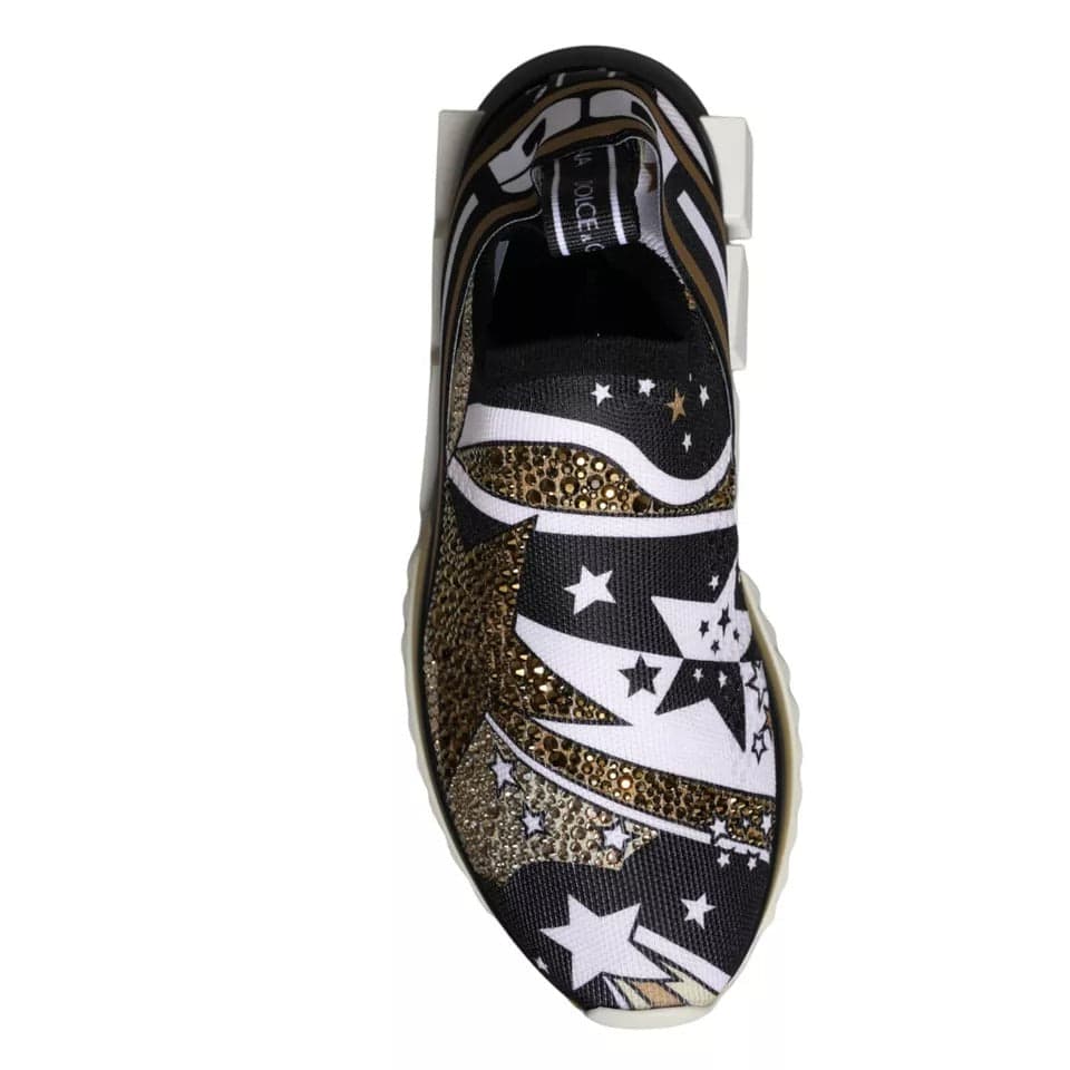 Dolce & Gabbana Multicolor Comet Star Print Sorrento Sneakers Shoes - 2