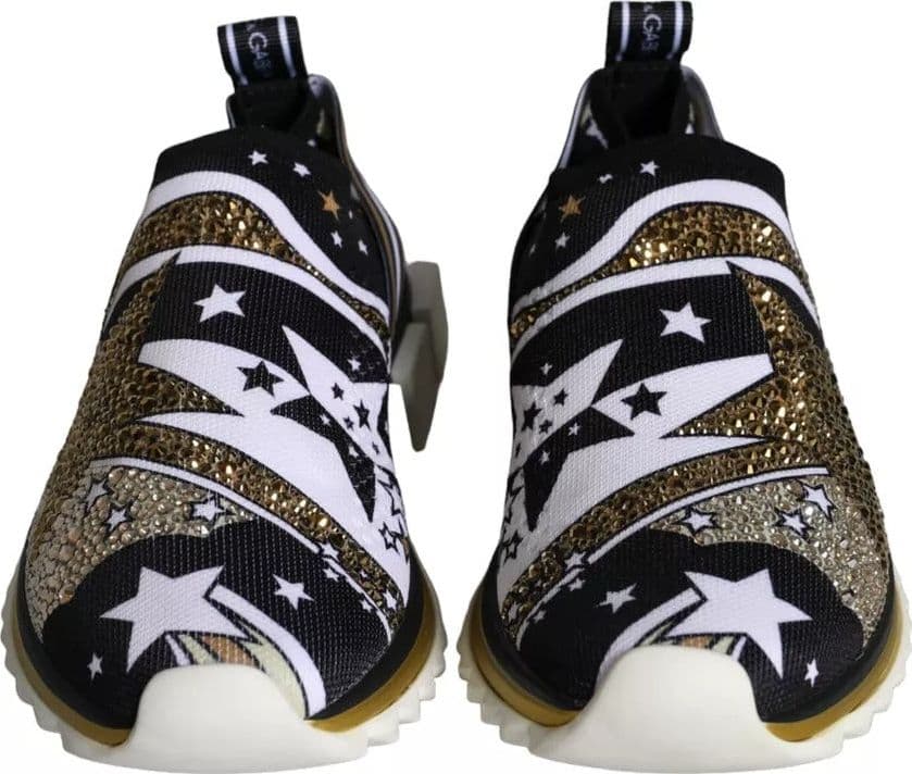 Dolce & Gabbana Multicolor Comet Star Print Sorrento Sneakers Shoes - 3