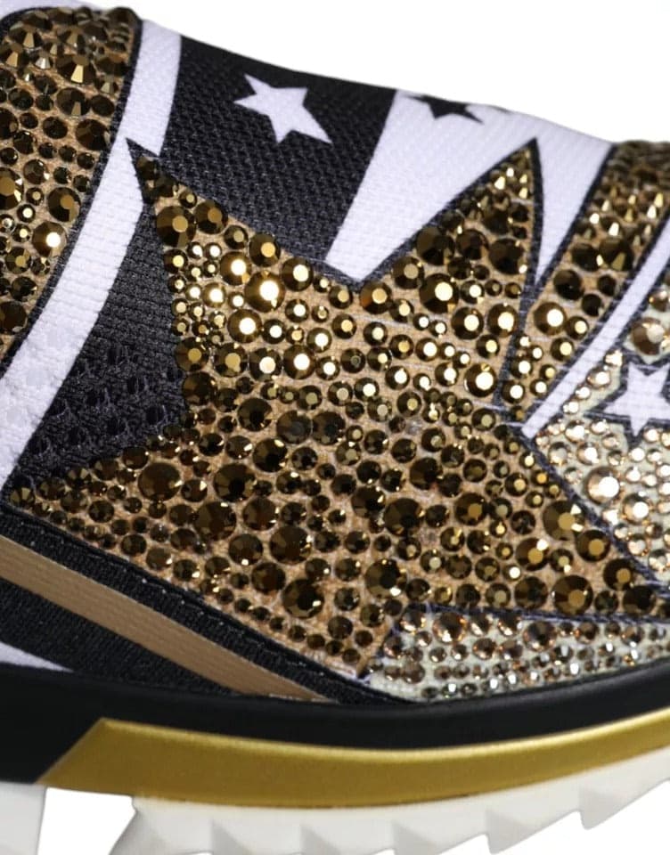 Dolce & Gabbana Multicolor Comet Star Print Sorrento Sneakers Shoes - 6
