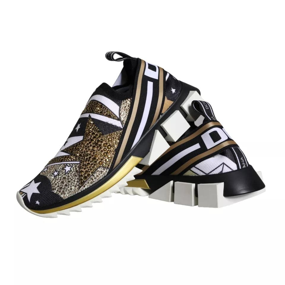 Dolce & Gabbana Multicolor Comet Star Print Sorrento Sneakers Shoes - 7