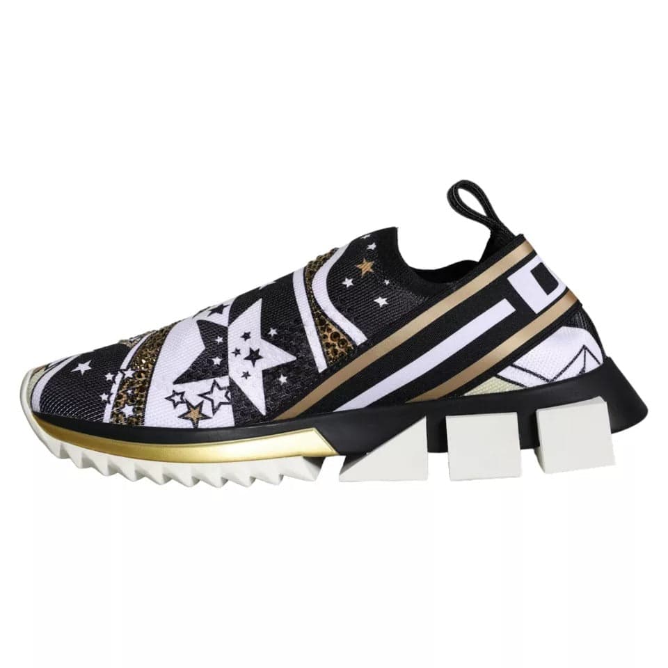 Dolce & Gabbana Multicolor Comet Star Print Sorrento Sneakers Shoes - 8