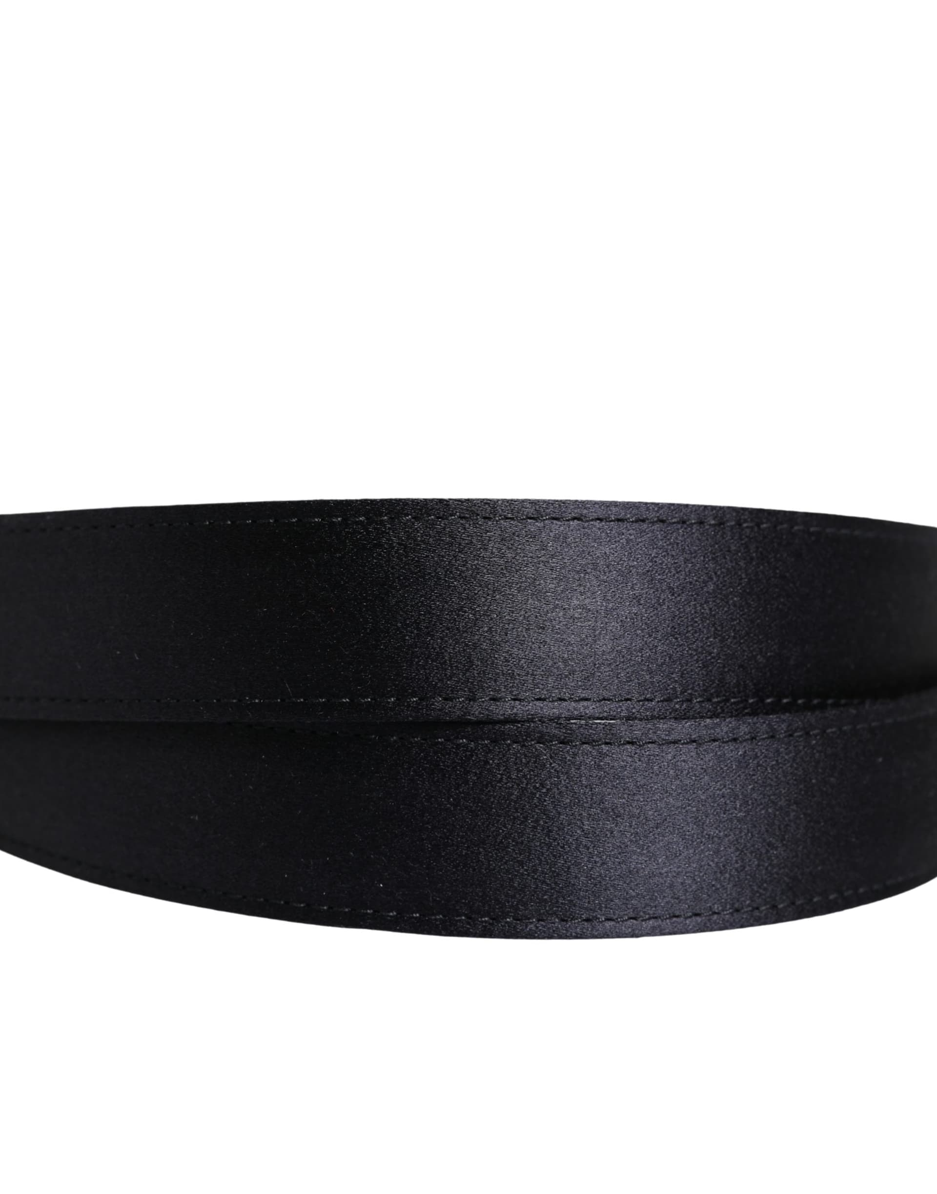 Dolce & Gabbana Men Black Classic Viscose Metal Buckle Belt - 4