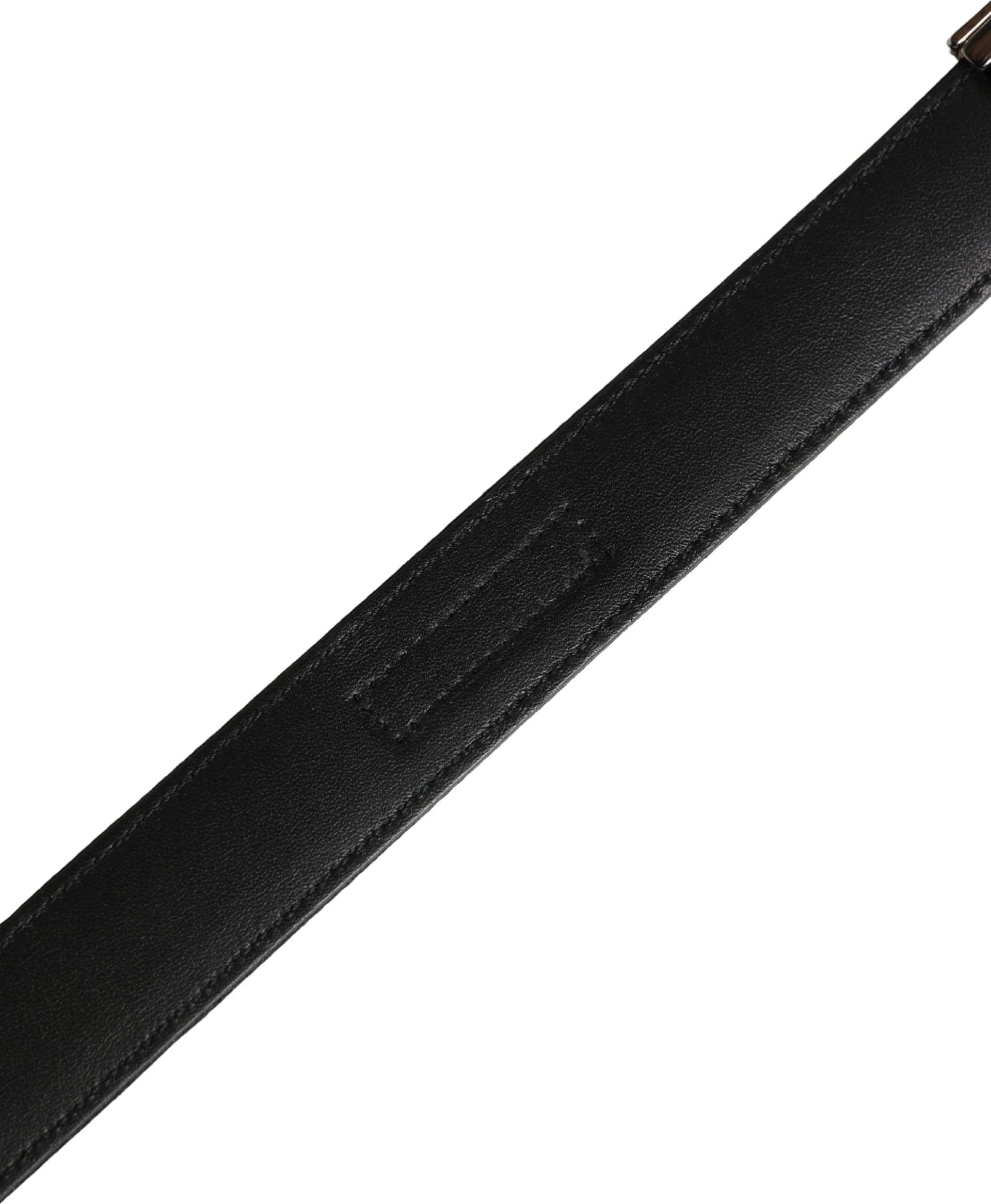 Dolce & Gabbana Men Black Classic Viscose Metal Buckle Belt - 5