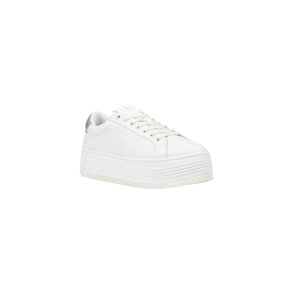 Calvin Klein Jeans Silver Leather Platform Sneakers - 2