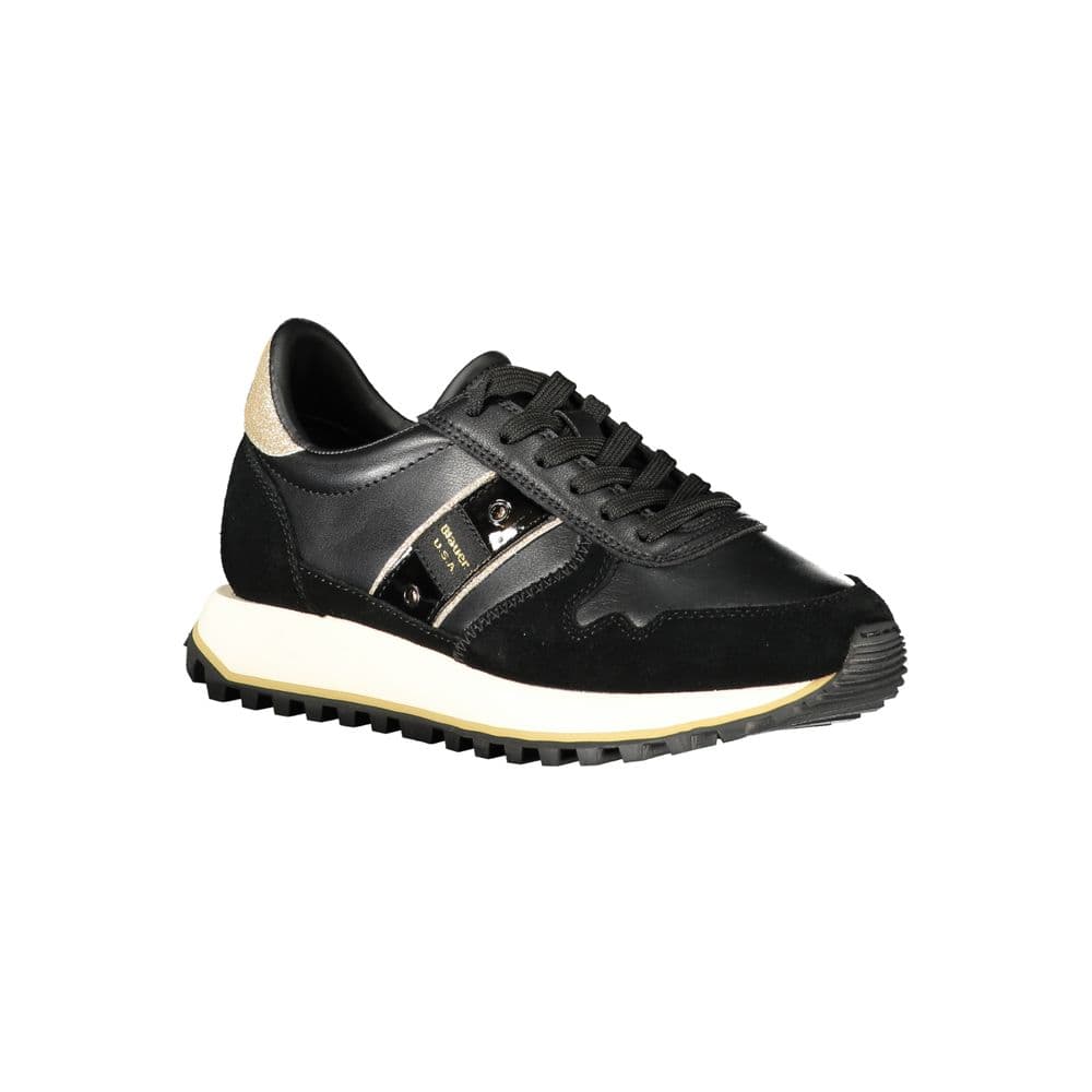 Blauer Black Leather Women Sneaker - 2