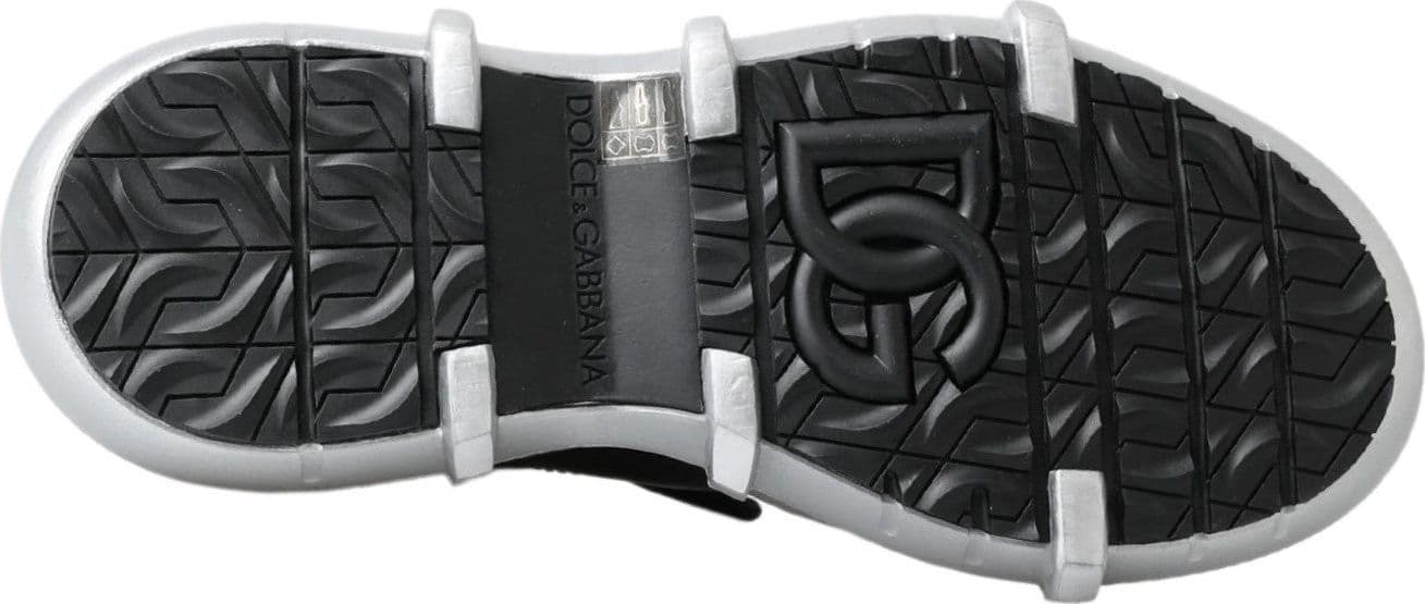 Dolce & Gabbana Black Nylon Galileo High Top Sneakers Shoes - 3