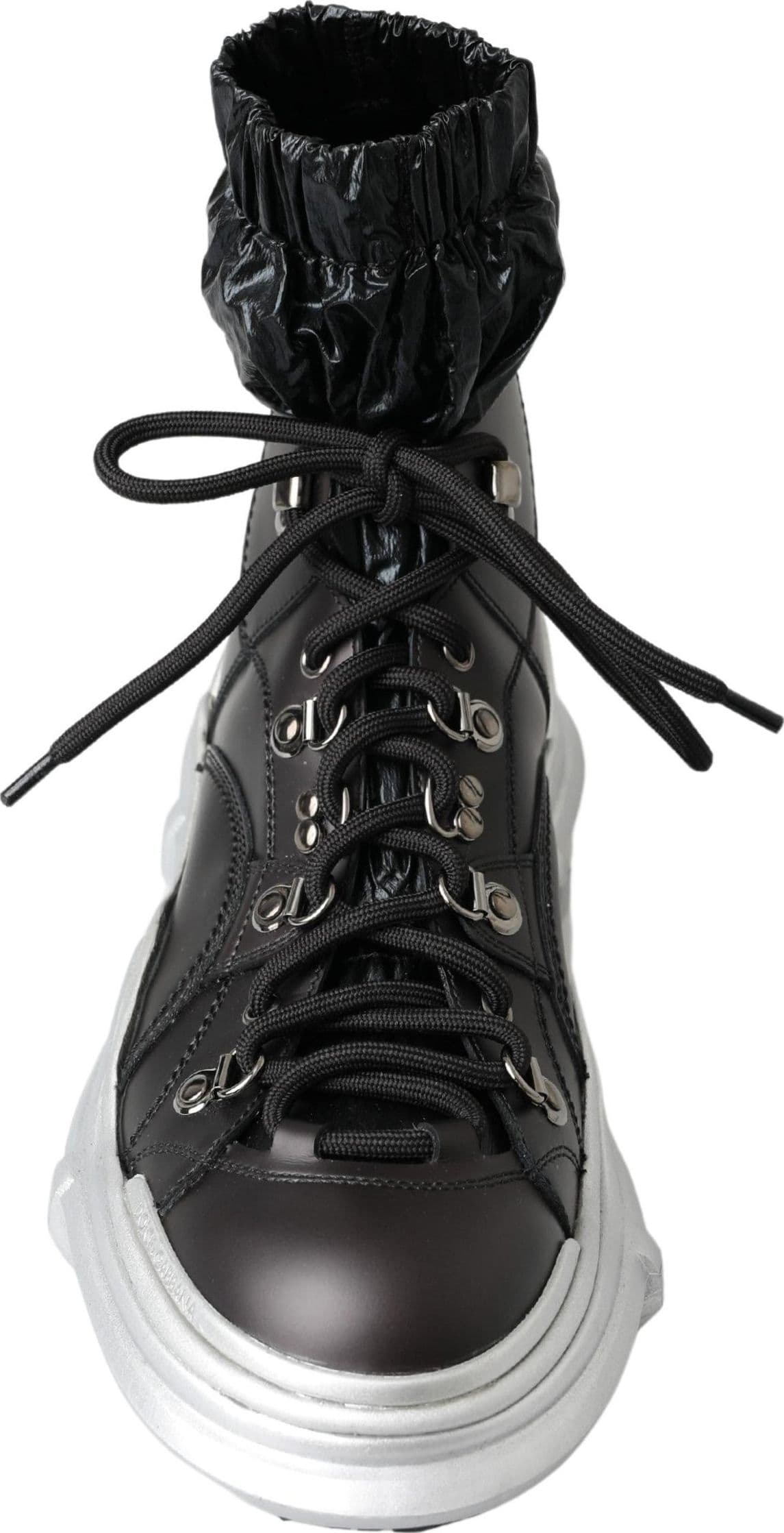 Dolce & Gabbana Black Nylon Galileo High Top Sneakers Shoes - 4