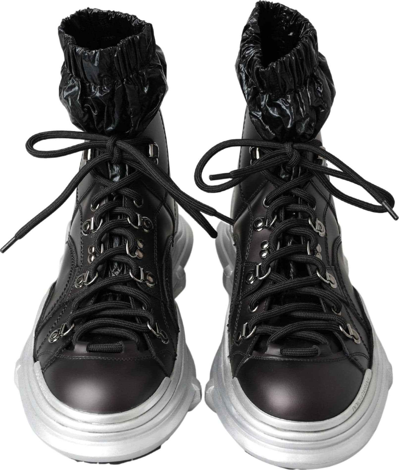 Dolce & Gabbana Black Nylon Galileo High Top Sneakers Shoes - 5