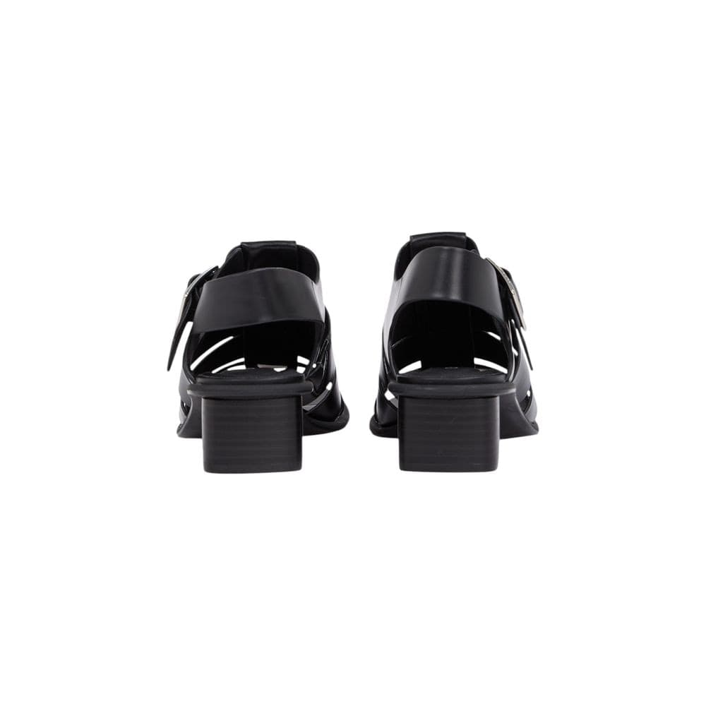 Calvin Klein Jeans Black Polyester Flat Sandals - 5