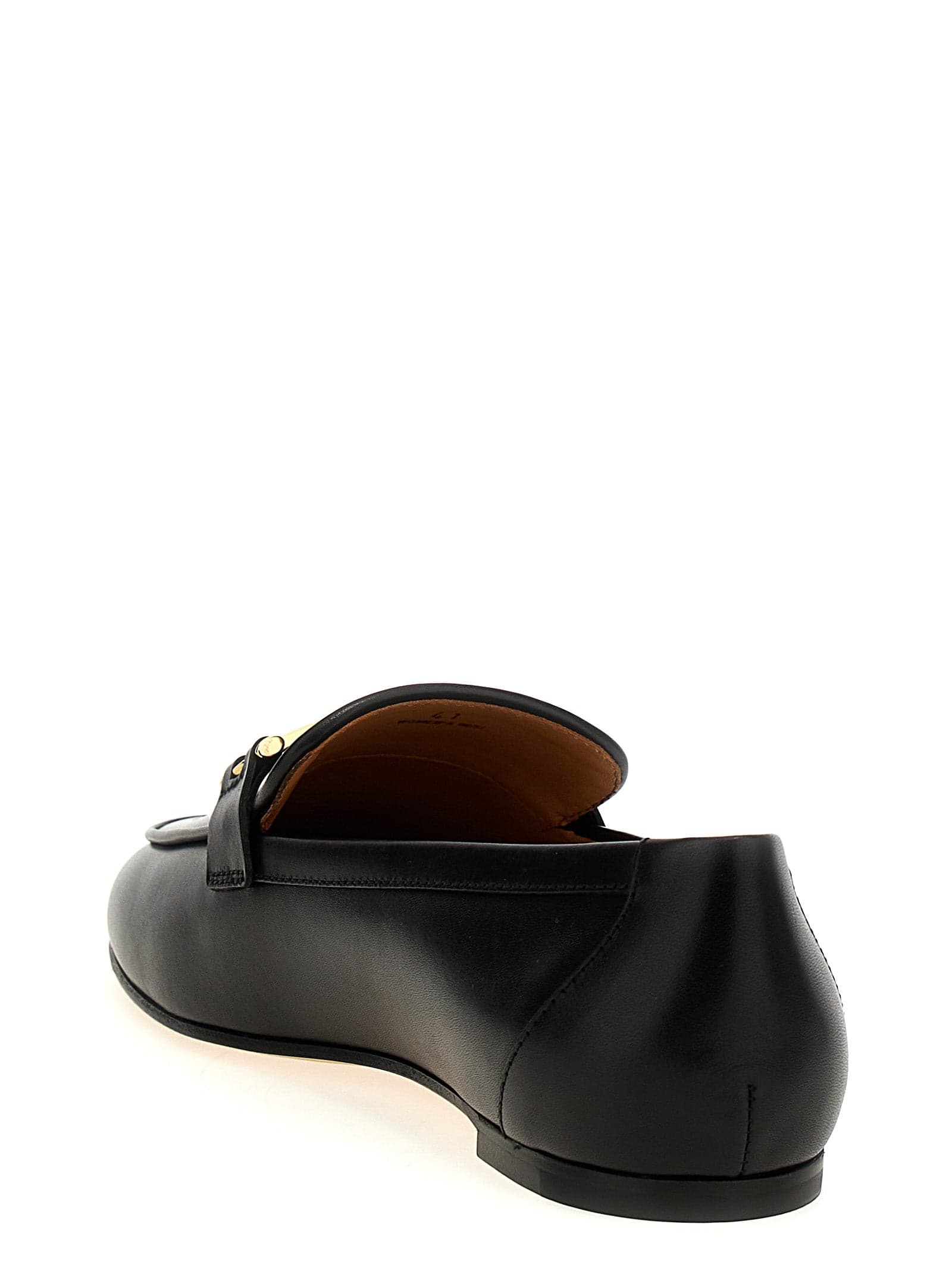 Tod's Black Calfskin Slip-On Loafers - 3