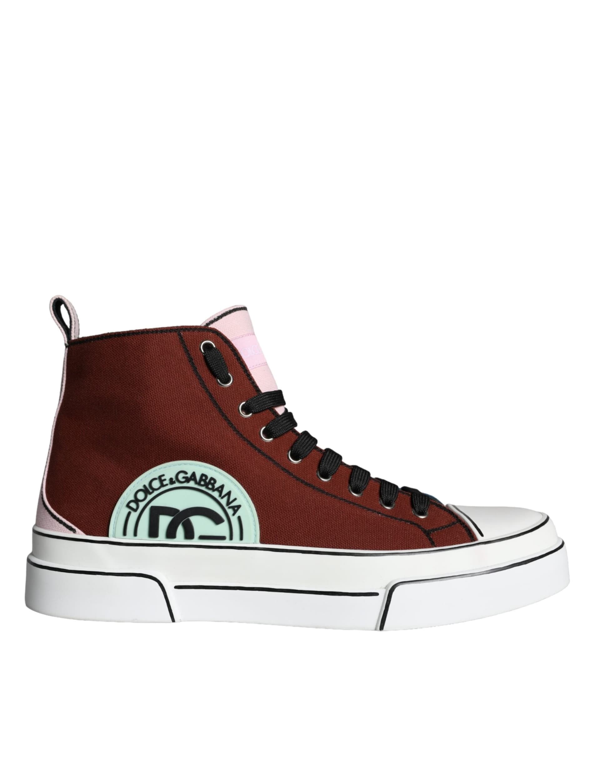 Dolce & Gabbana Multicolor Patchwork High Top Sneaker Shoes - 4