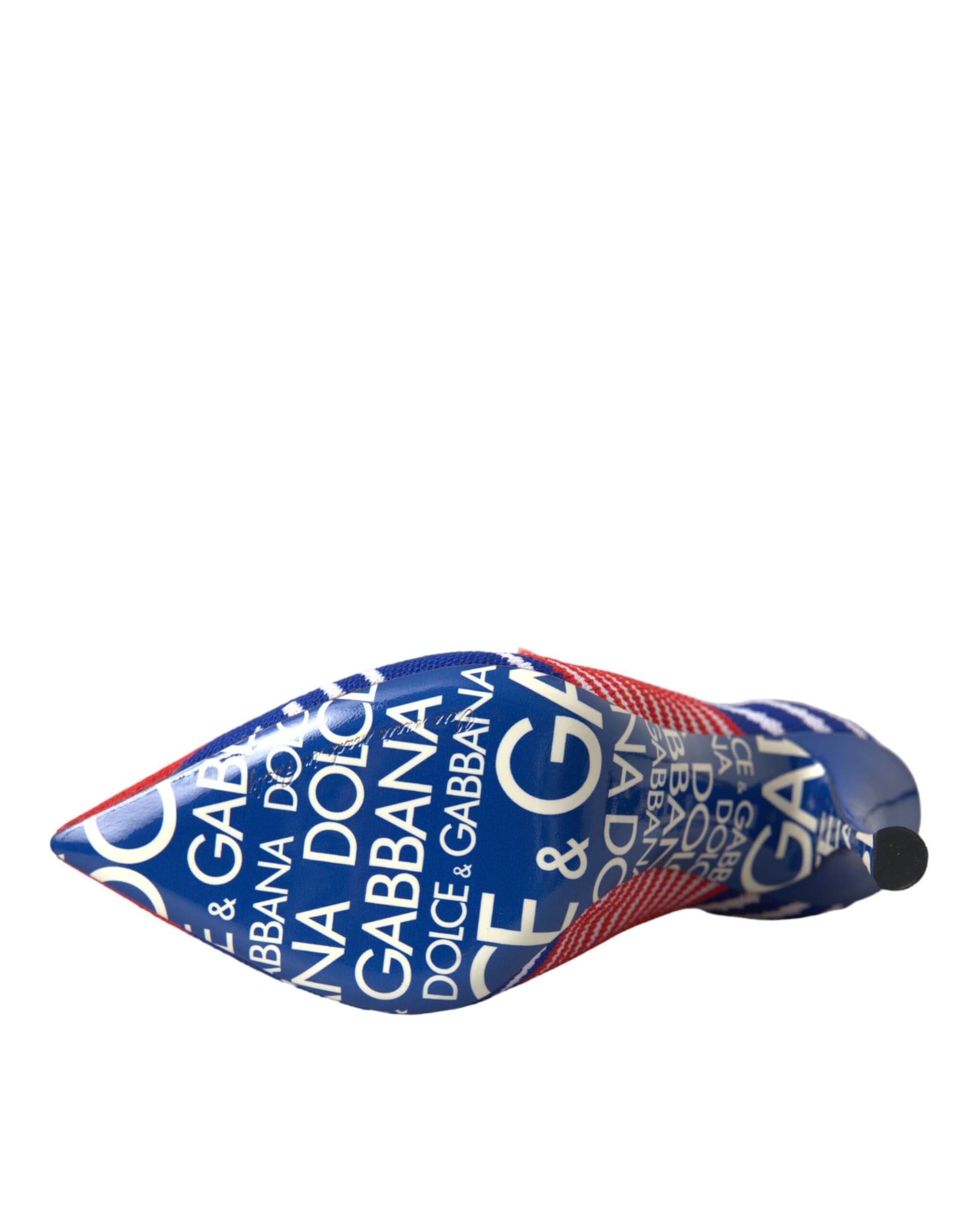 Dolce & Gabbana Red Blue Stretch Sock Style Short Boots Logo Shoes - 7
