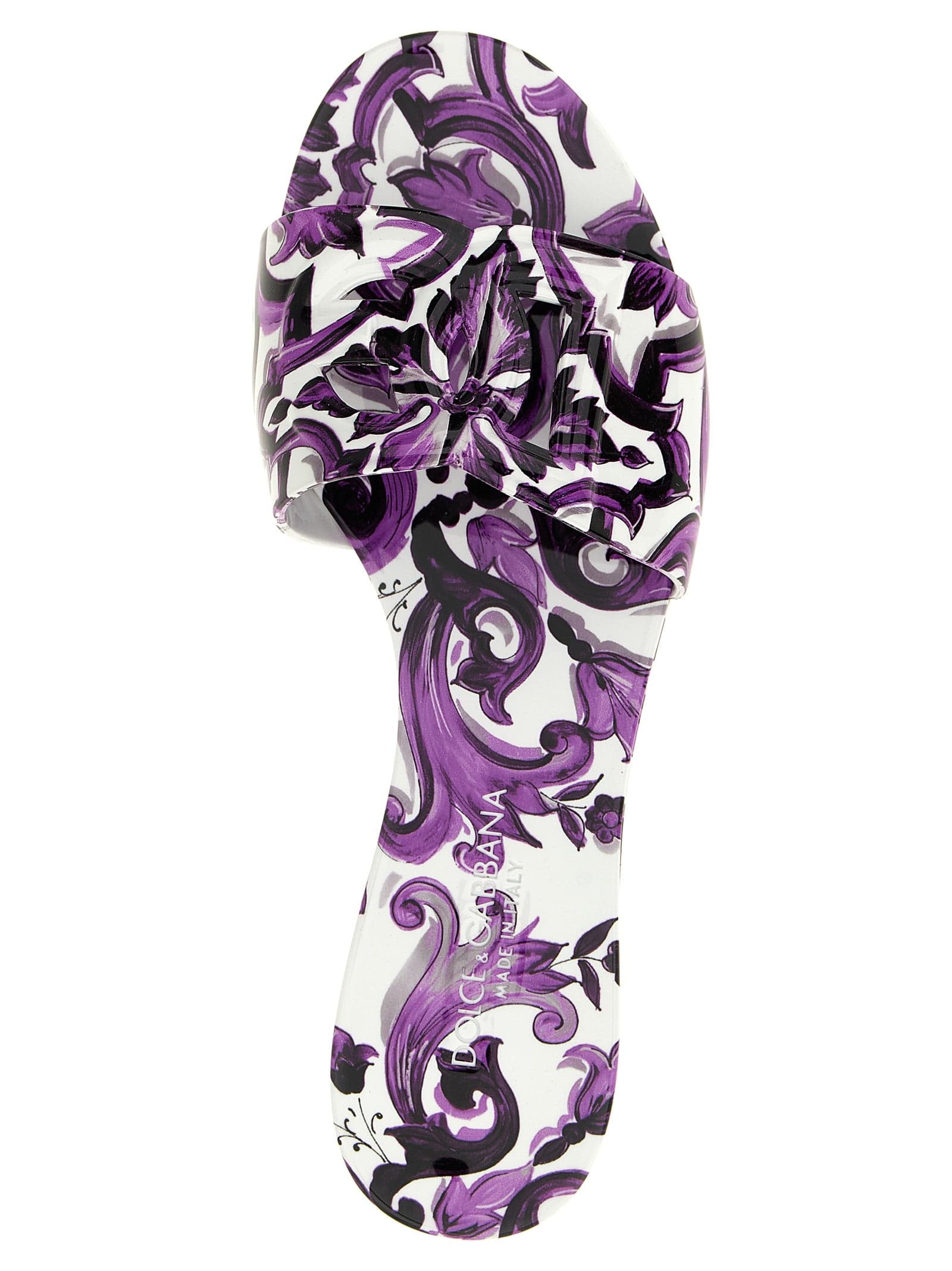 Dolce & Gabbana Purple Plastic Slides - 4