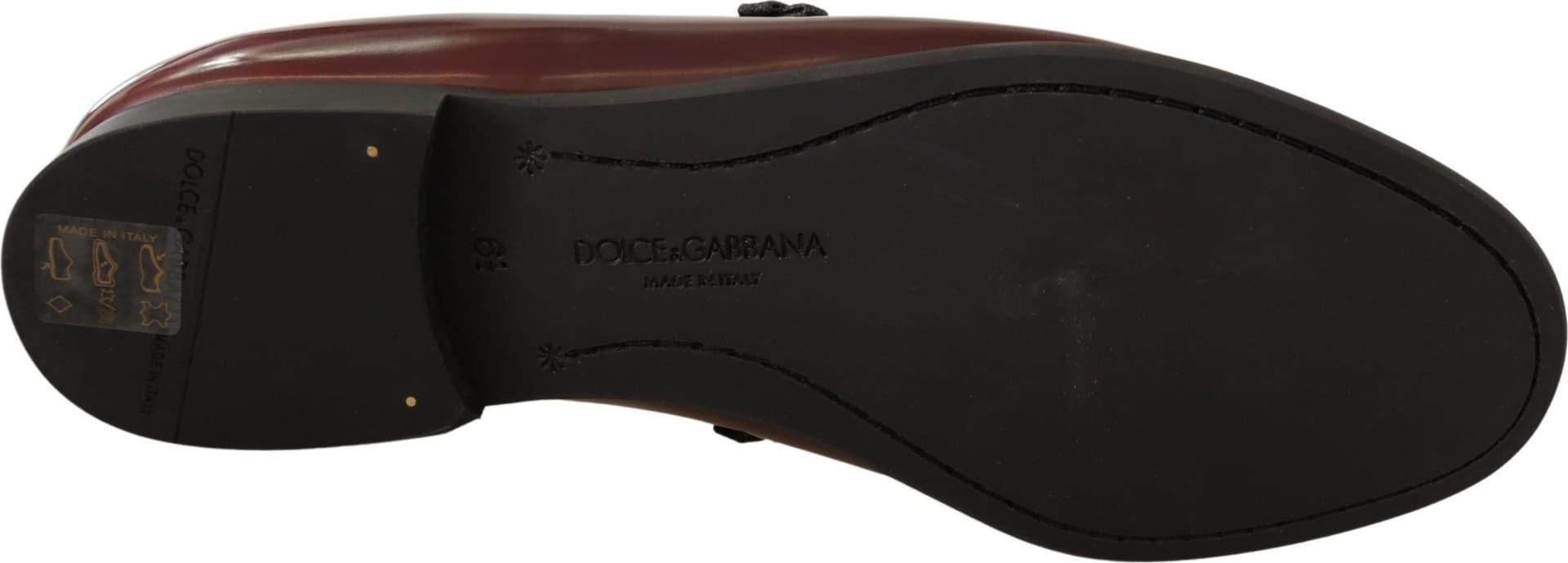Dolce & Gabbana Bordeaux Patent Leather Dress Loafers Shoes - 2