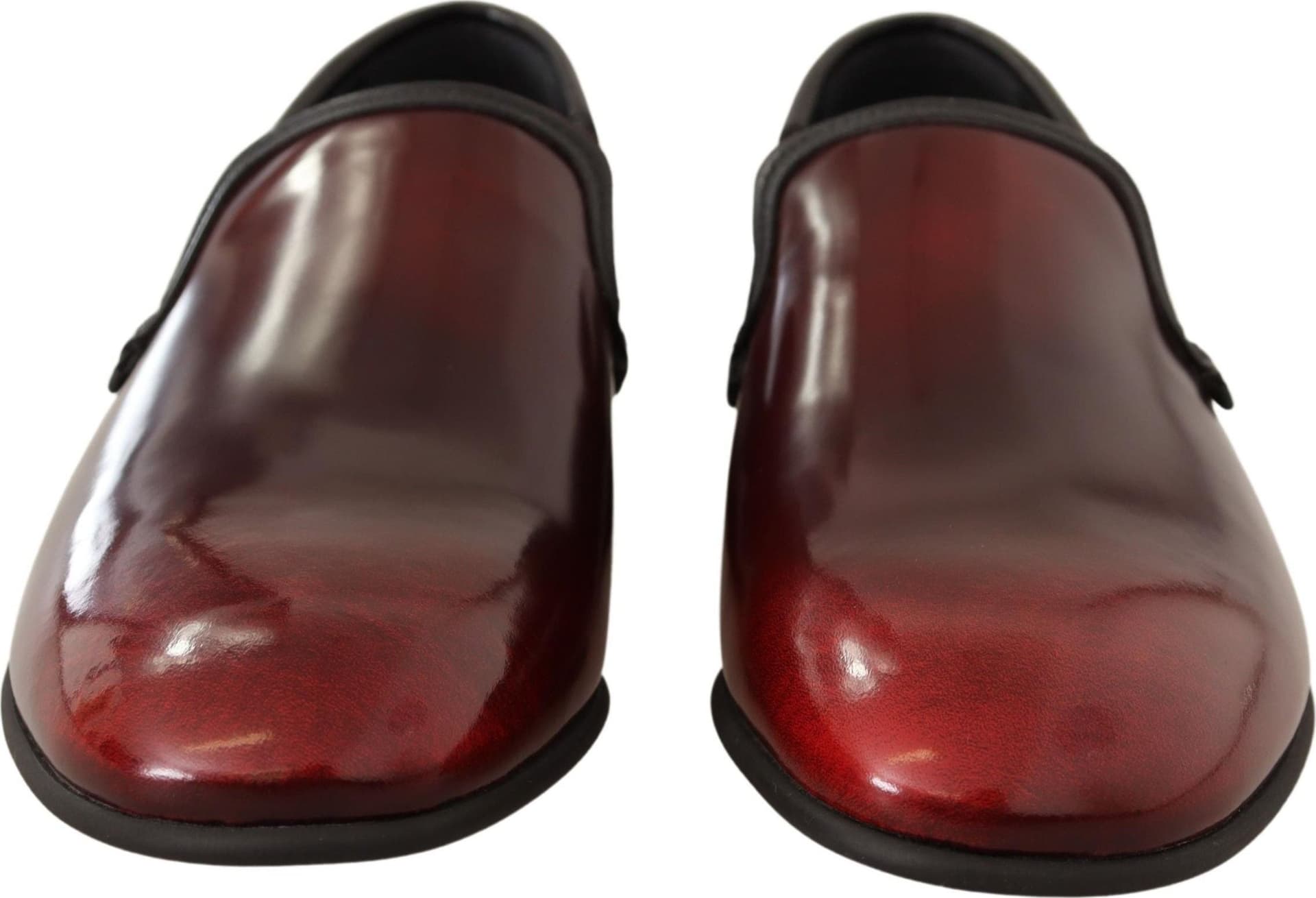 Dolce & Gabbana Bordeaux Patent Leather Dress Loafers Shoes - 4