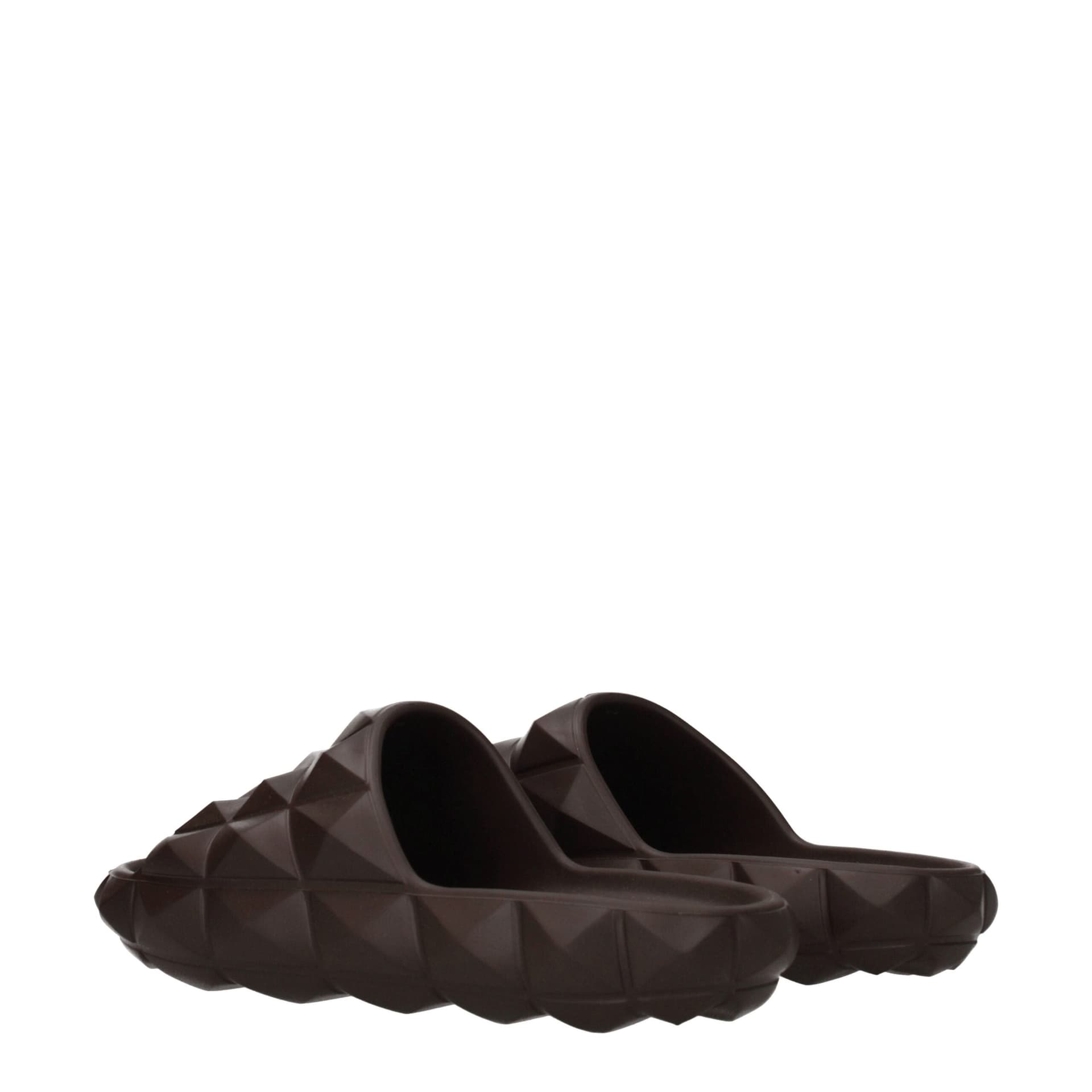 Valentino Garavani Brown Cotton Slippers - 4