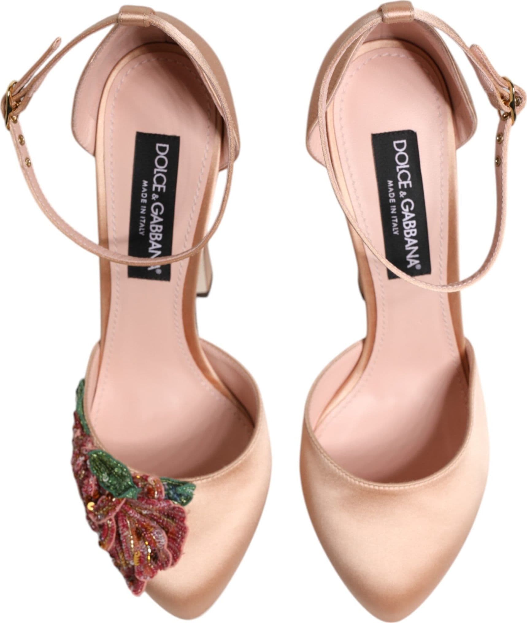 Dolce & Gabbana Pink Block Heels Ankle Strap Sandals Shoes - 2