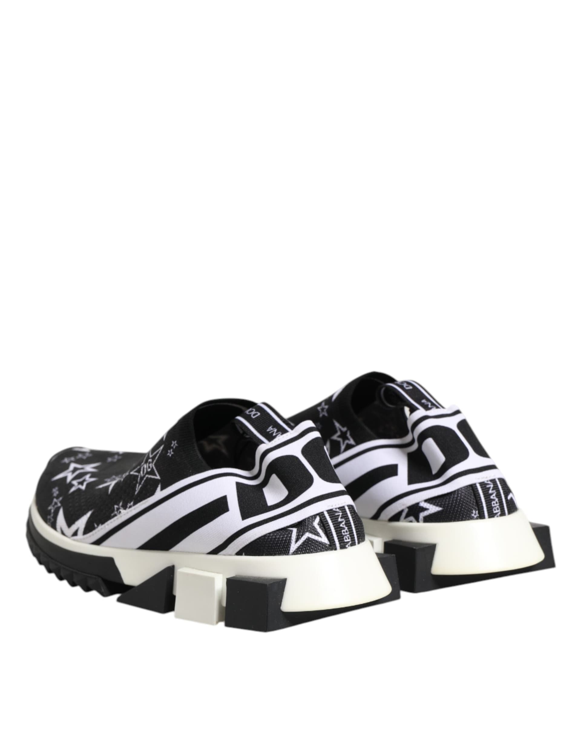Dolce & Gabbana Black White Sorrento Low Top Sneakers Shoes - 4