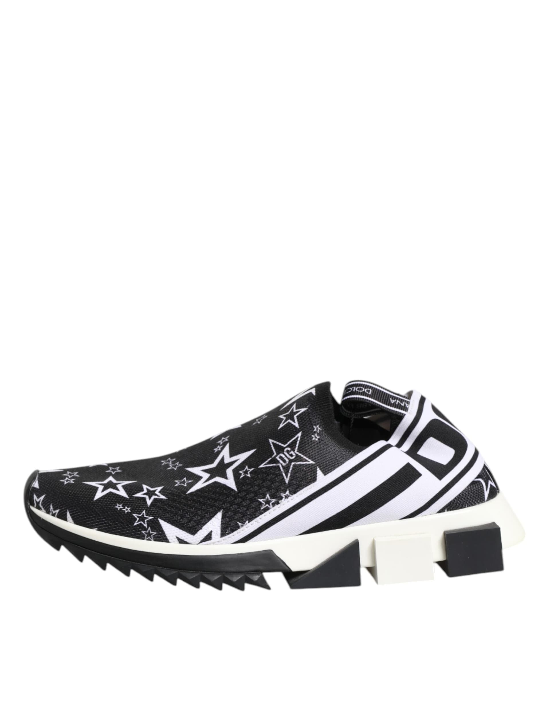 Dolce & Gabbana Black White Sorrento Low Top Sneakers Shoes - 5