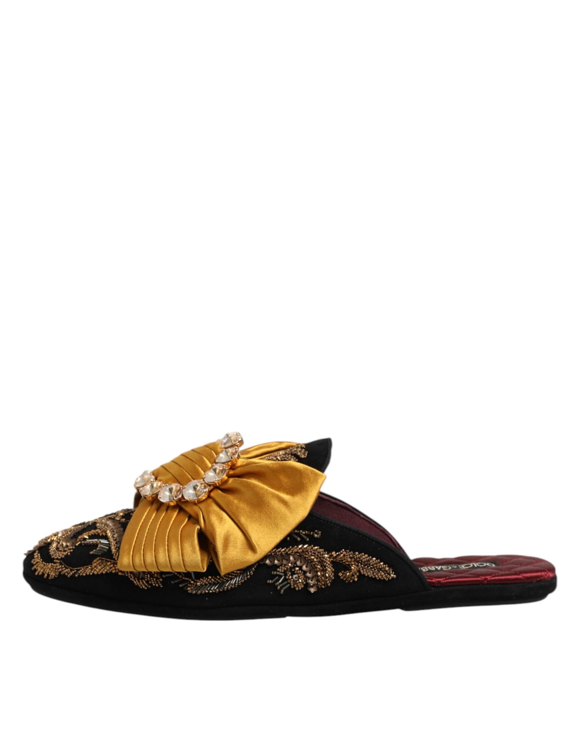 Dolce & Gabbana Multicolor Embellished Flat Sandals Shoes - 5