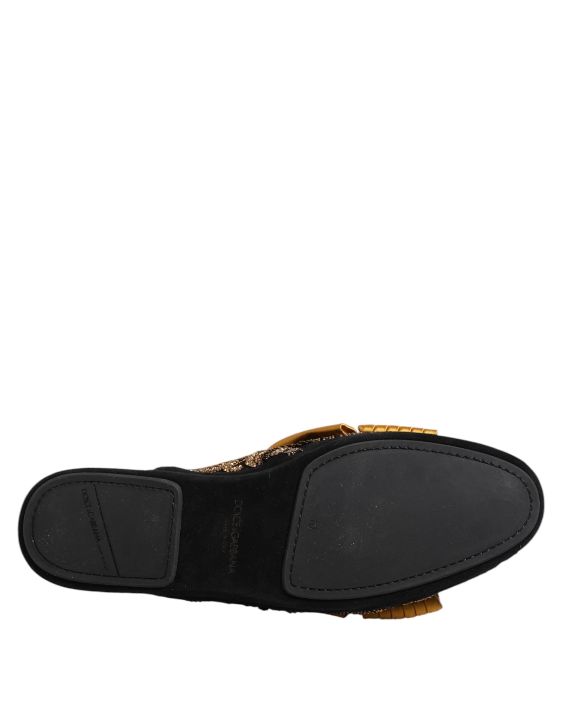 Dolce & Gabbana Multicolor Embellished Flat Sandals Shoes - 8
