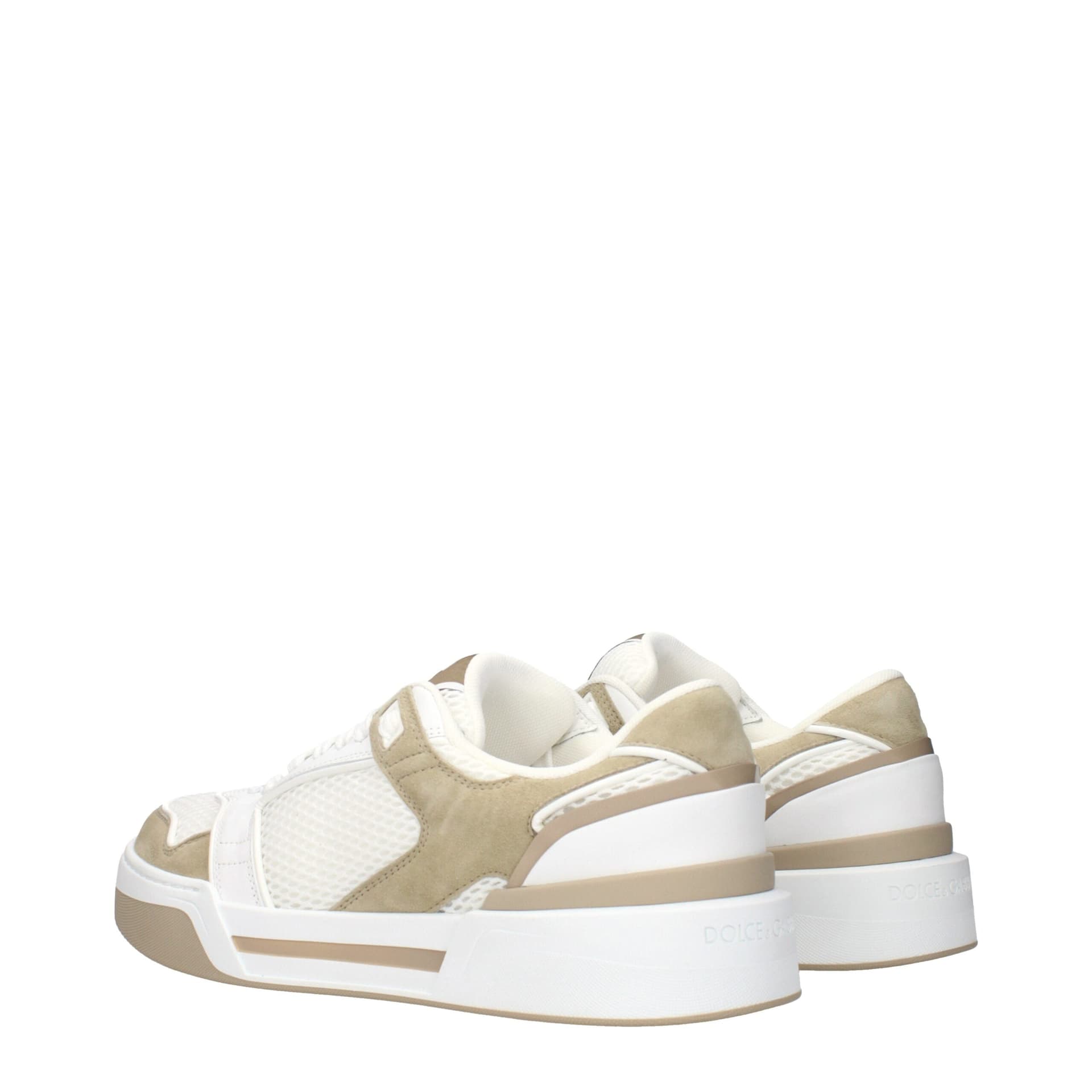 Dolce & Gabbana White Fabric Low Top Sneakers - 4