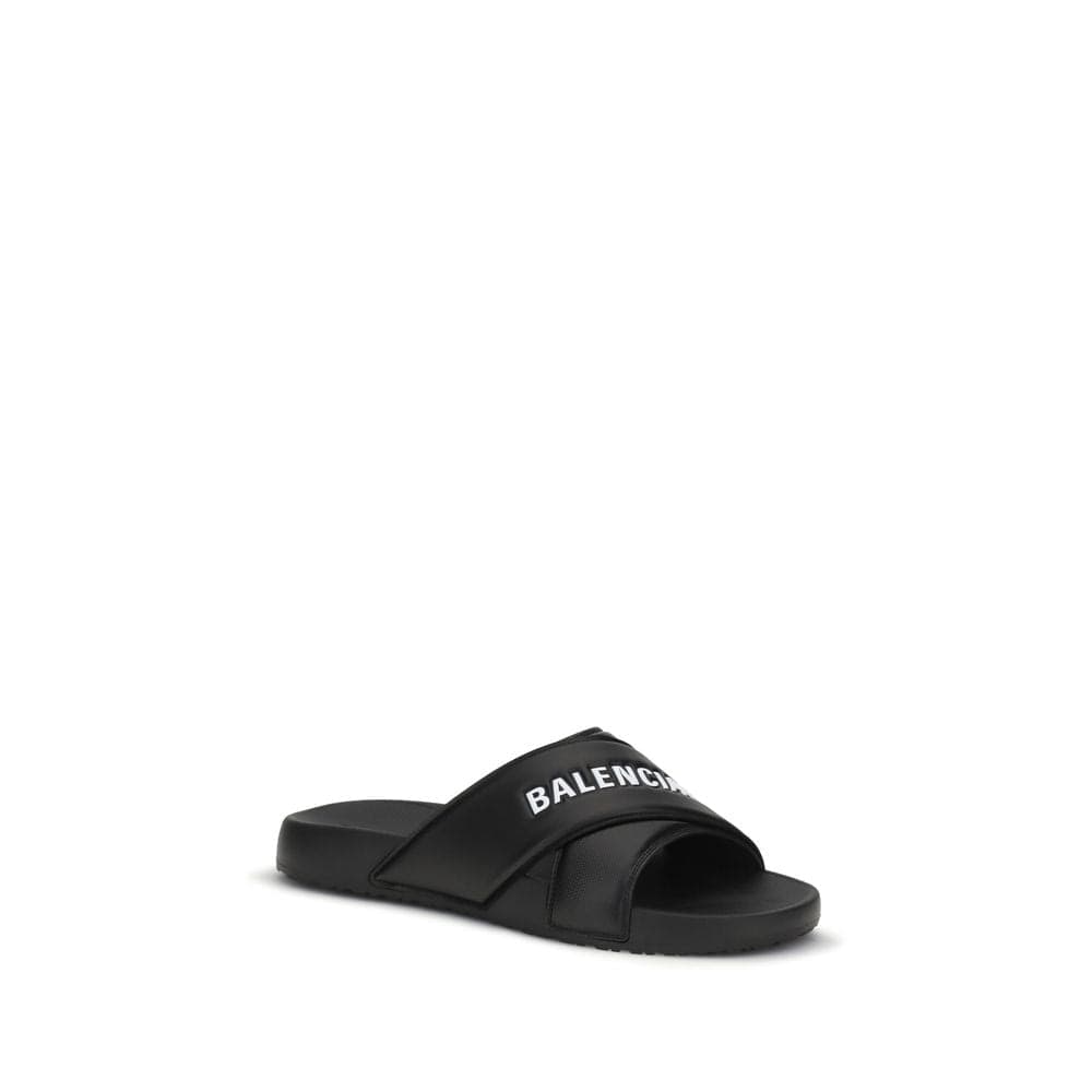 Balenciaga Black Rubber Slippers - 2