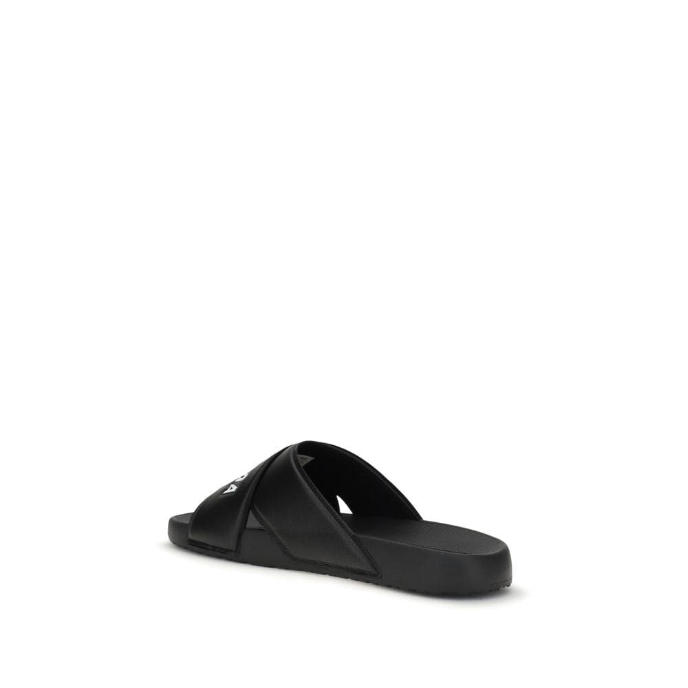 Balenciaga Black Rubber Slippers - 3