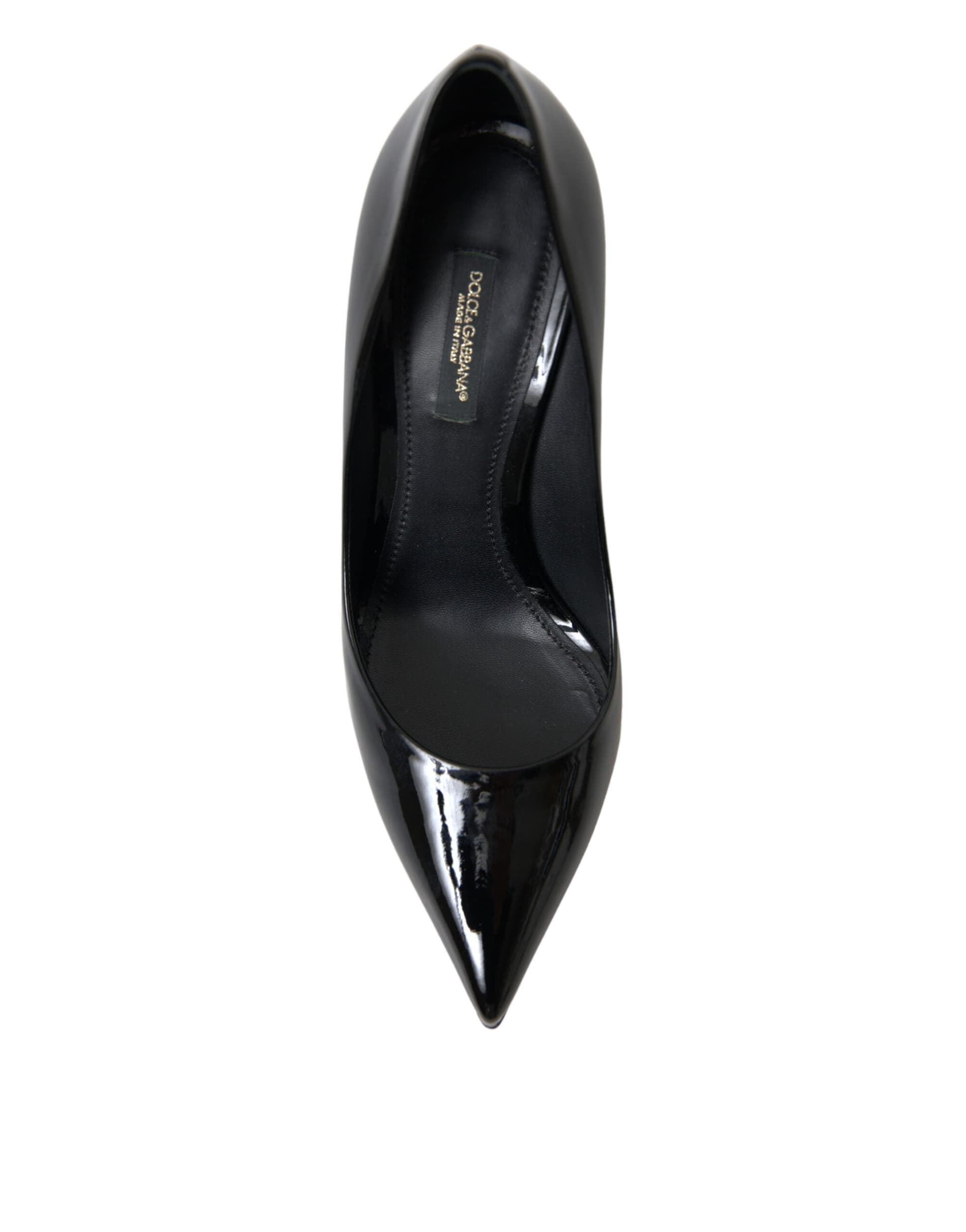 Dolce & Gabbana Black Patent Leather Pumps Heels Shoes - 2