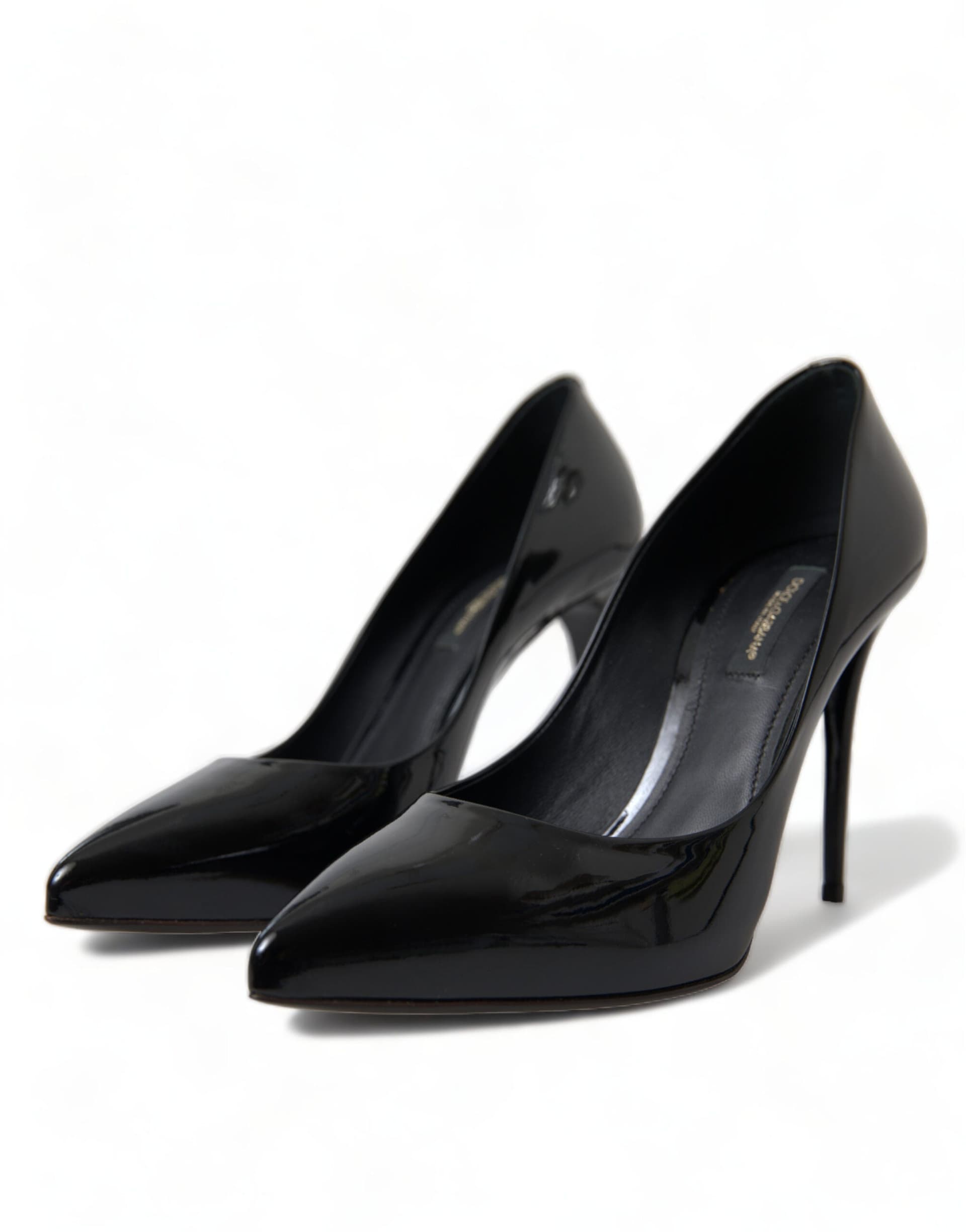 Dolce & Gabbana Black Patent Leather Pumps Heels Shoes - 4